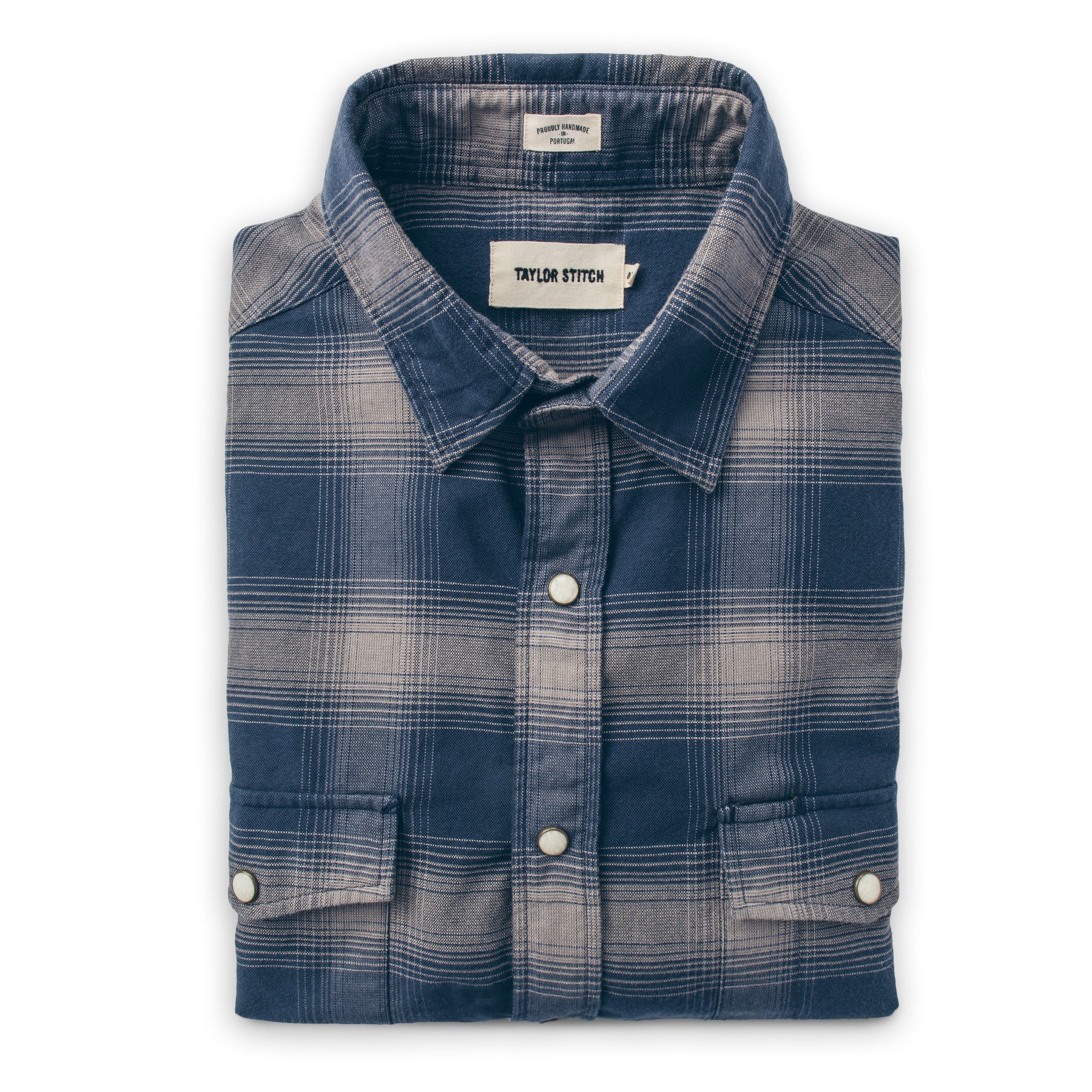 The Glacier Shirt in Navy & Grey Shadow Plaid