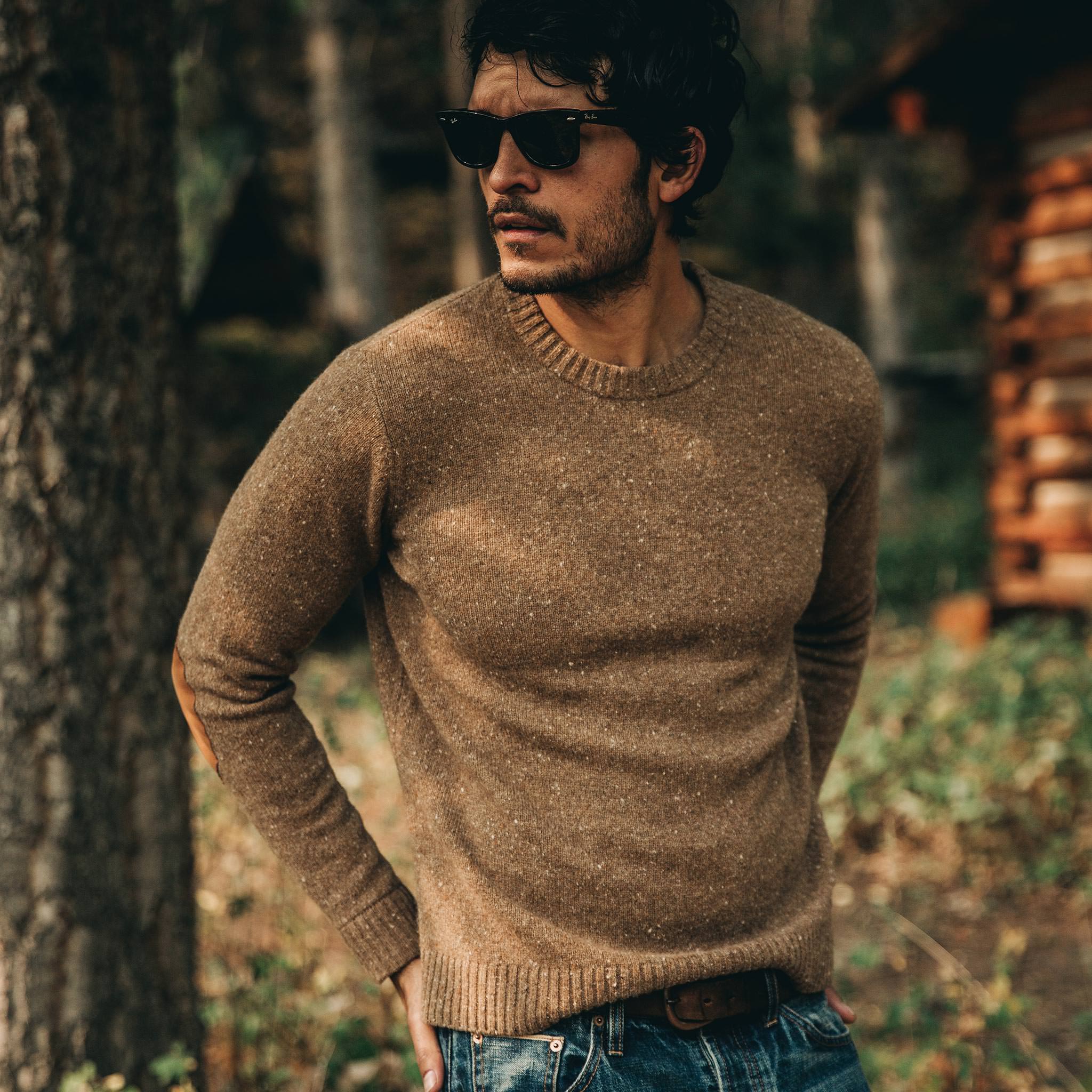 The Hardtack Sweater in Oak Donegal