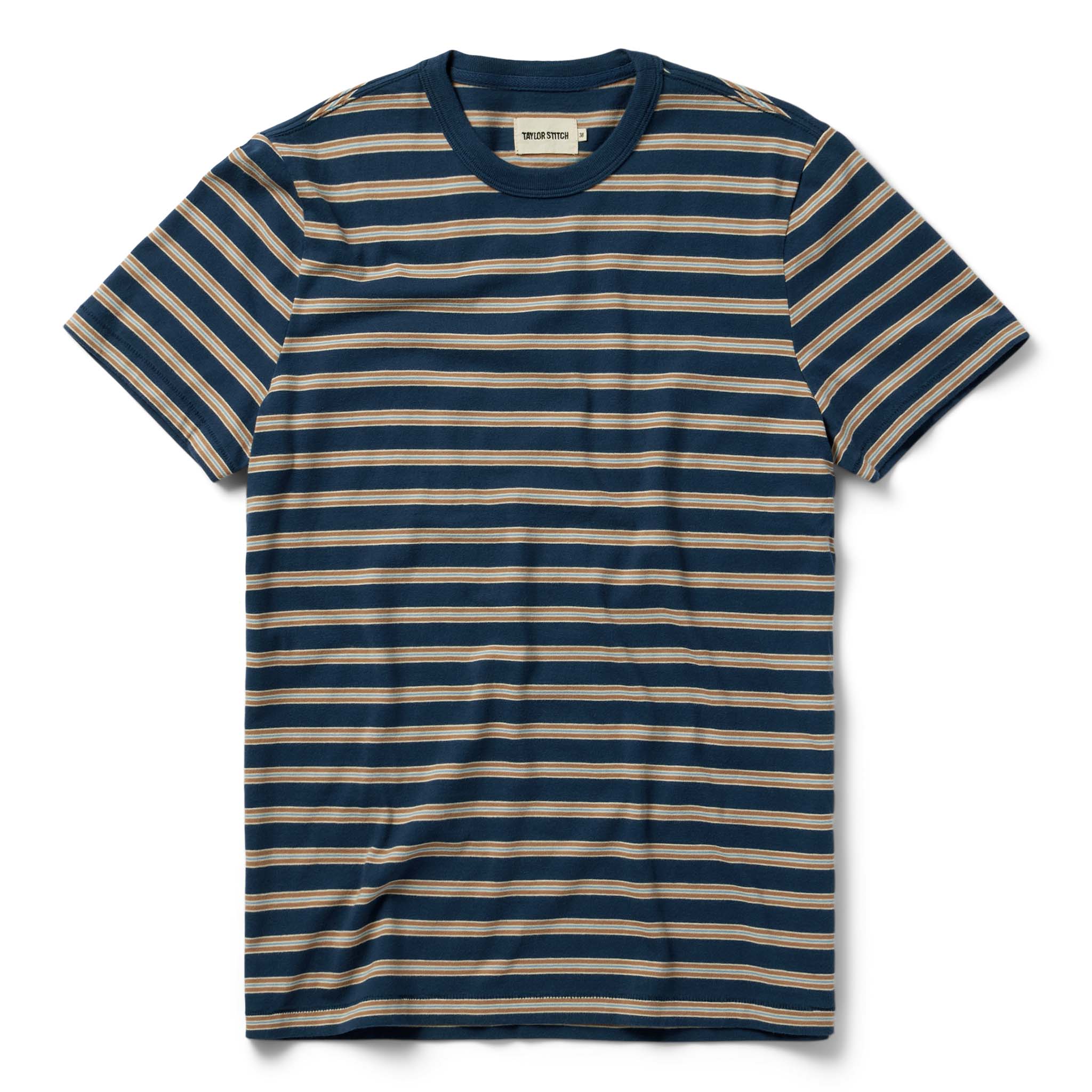 The Organic Cotton Tee in Deep Sea Stripe