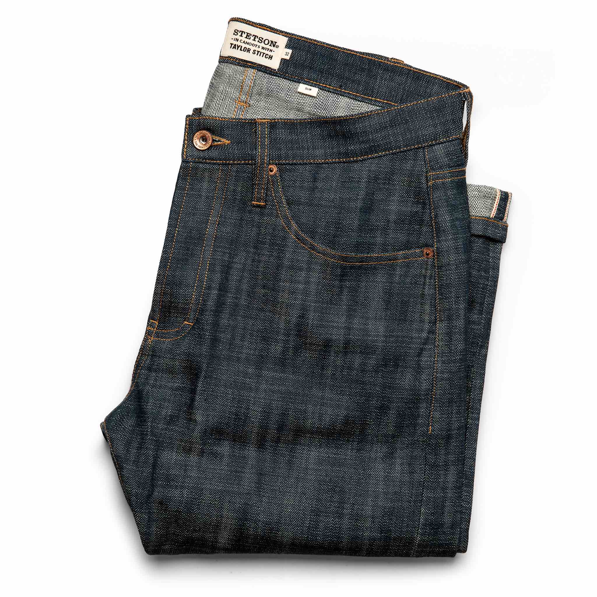 The Slim Jean in Green Cast Selvage