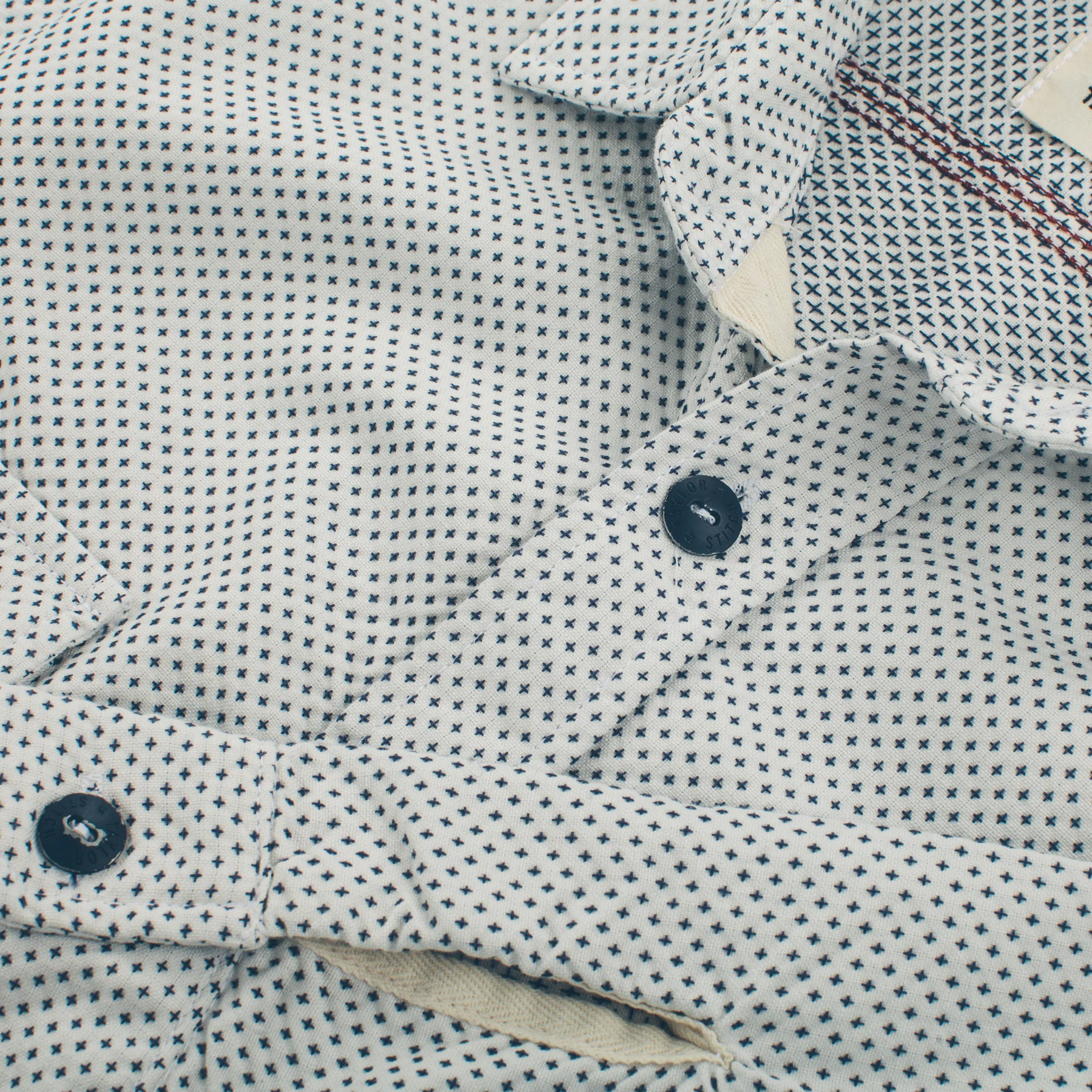 The Utility Shirt in Natural Cross Jacquard