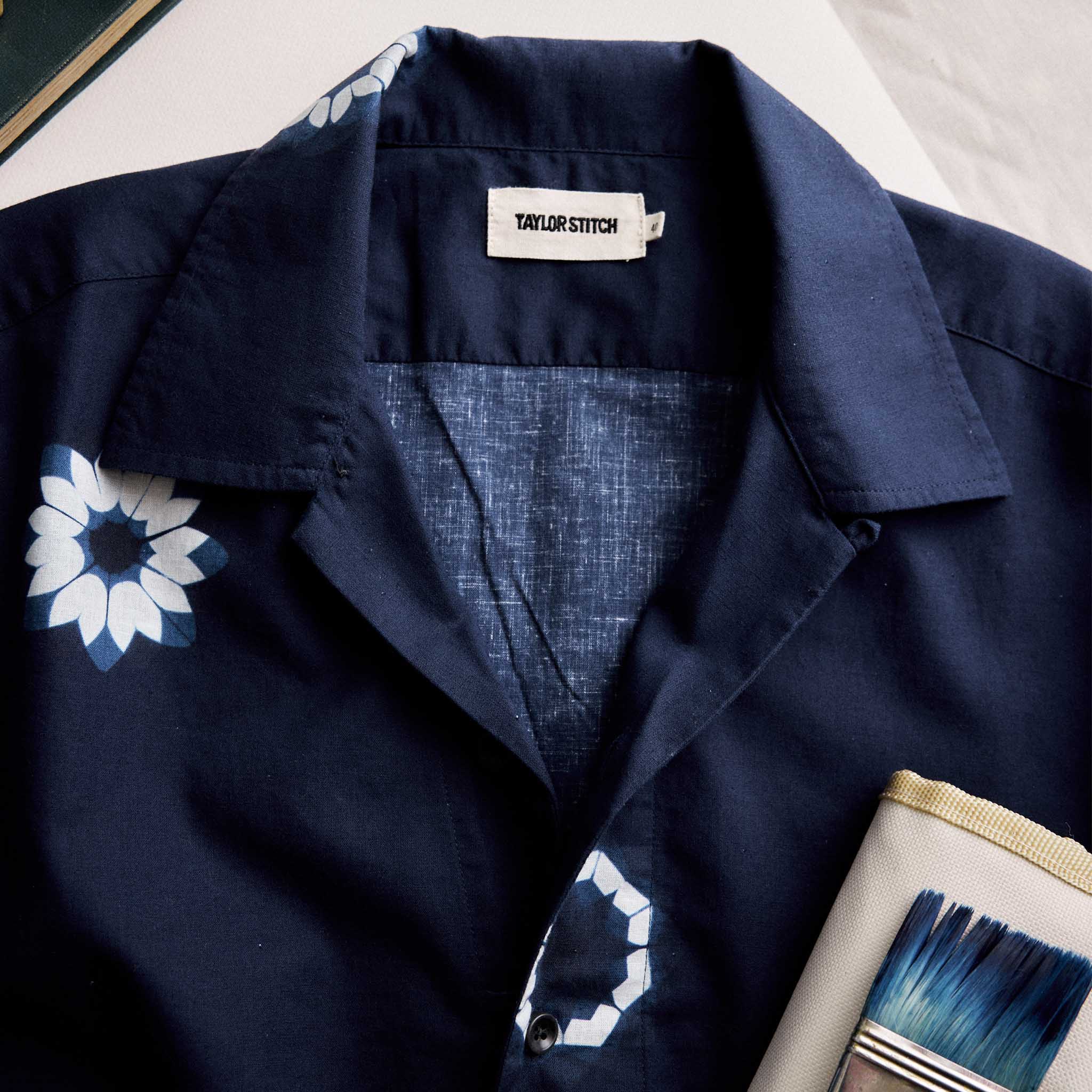 The Davis Shirt in Dark Navy Geo