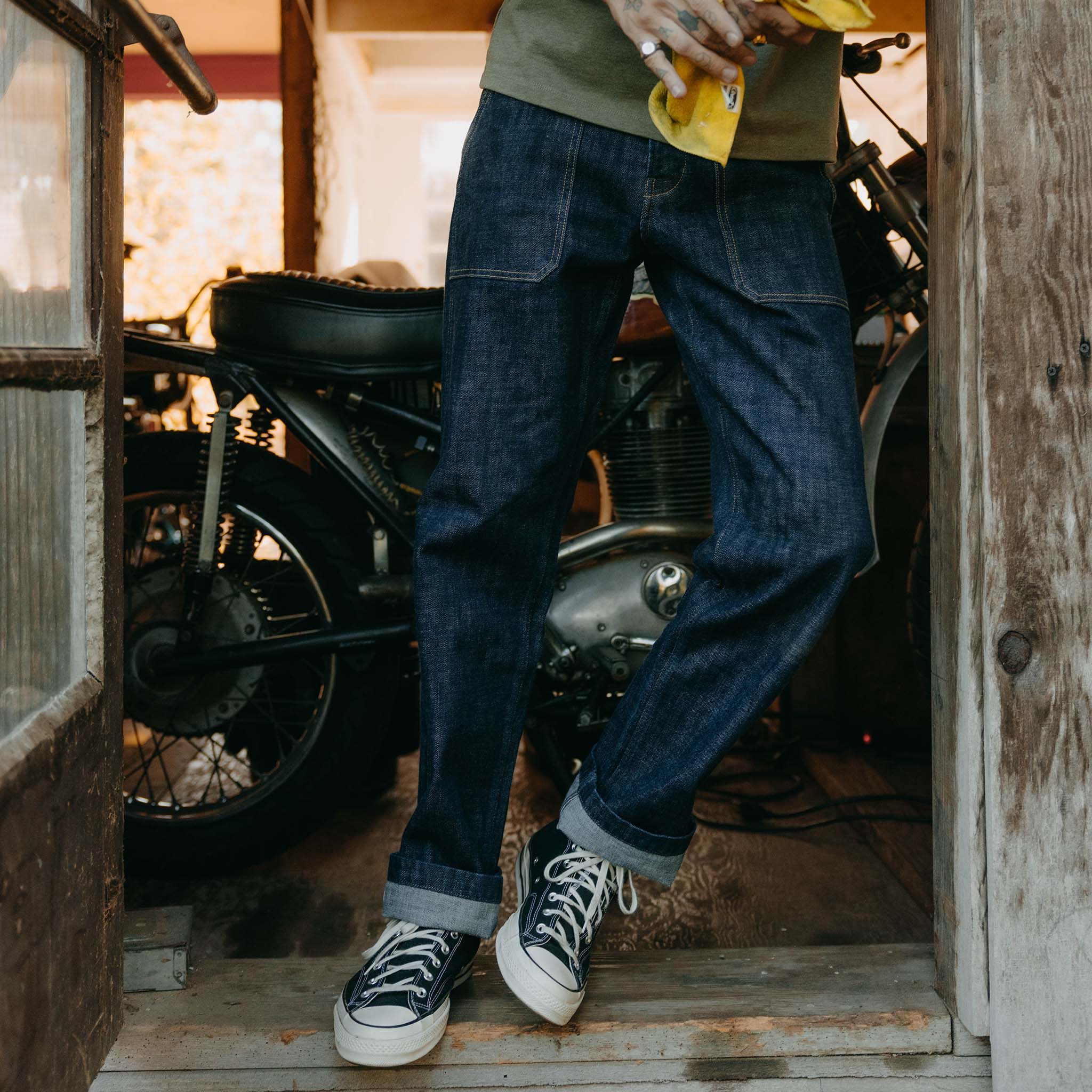 The Mariner Jean in Rinsed Organic Selvedge