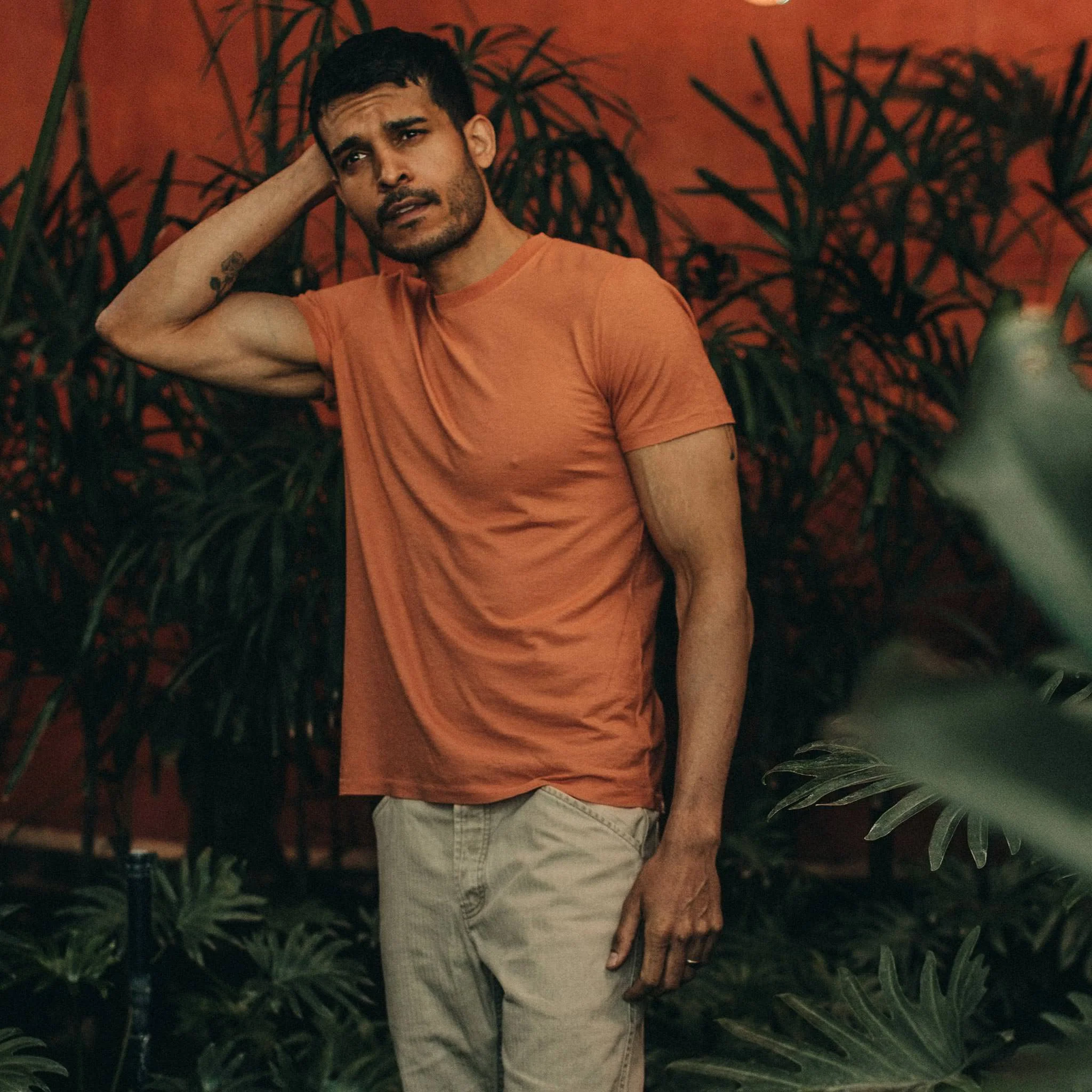 The Cotton Hemp Tee in Sunburn