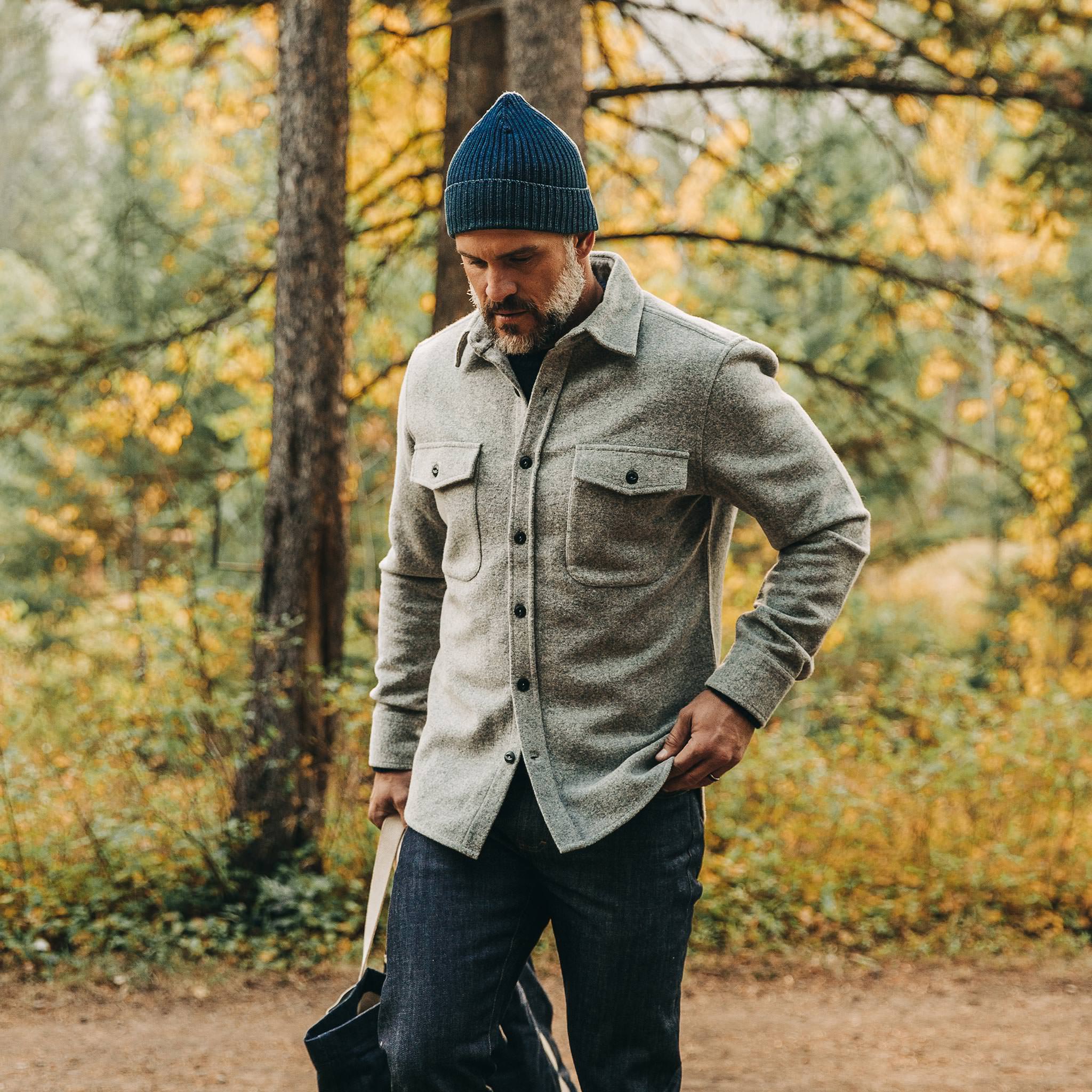 The Maritime Shirt Jacket in Ash Donegal