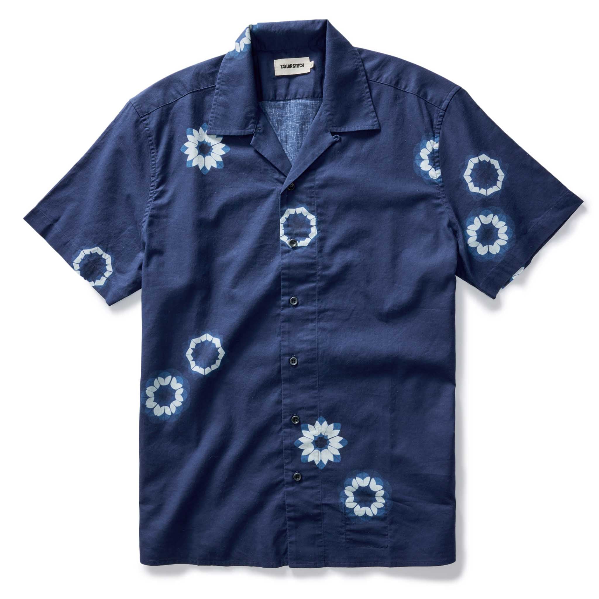 The Davis Shirt in Dark Navy Geo