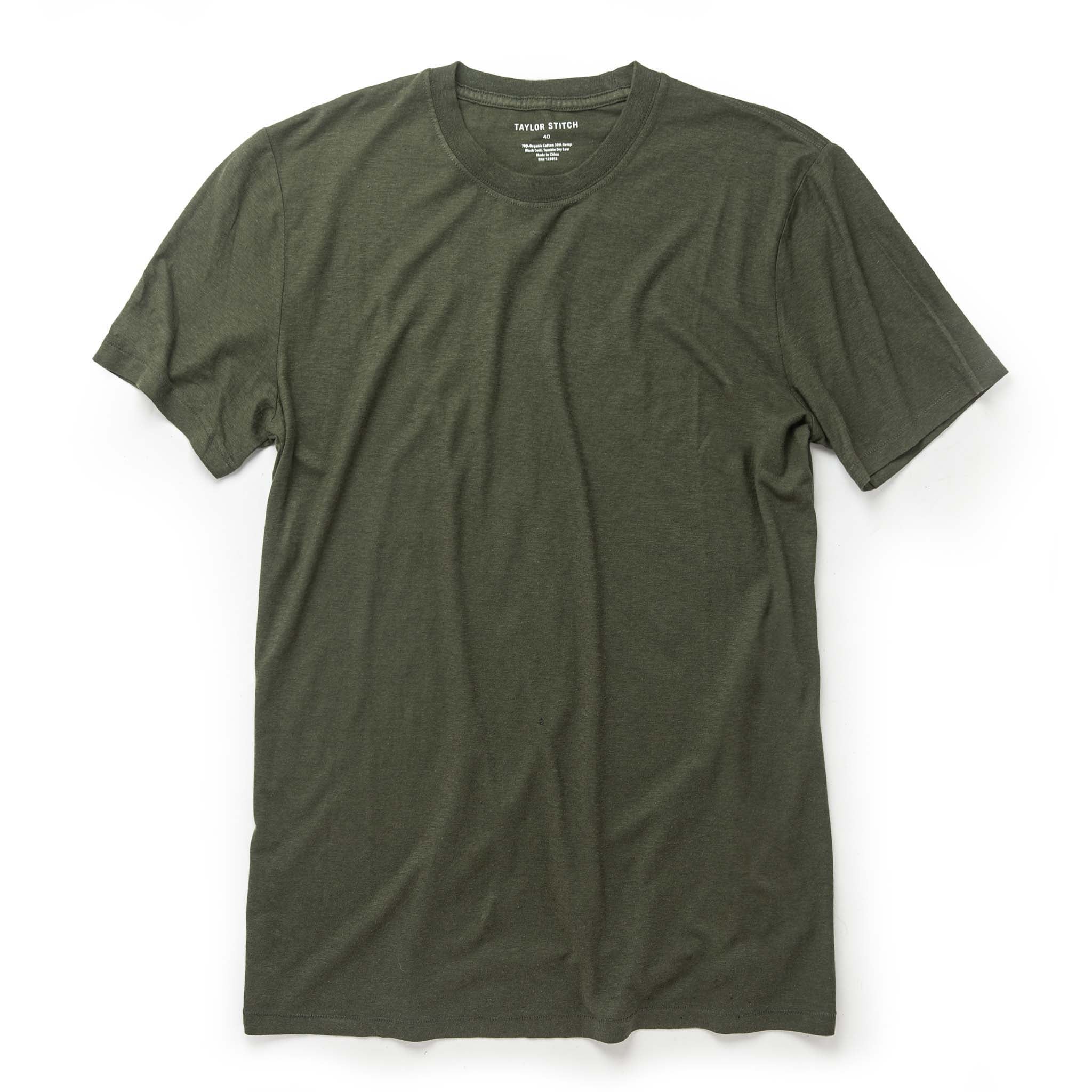 The Cotton Hemp Tee in Forest