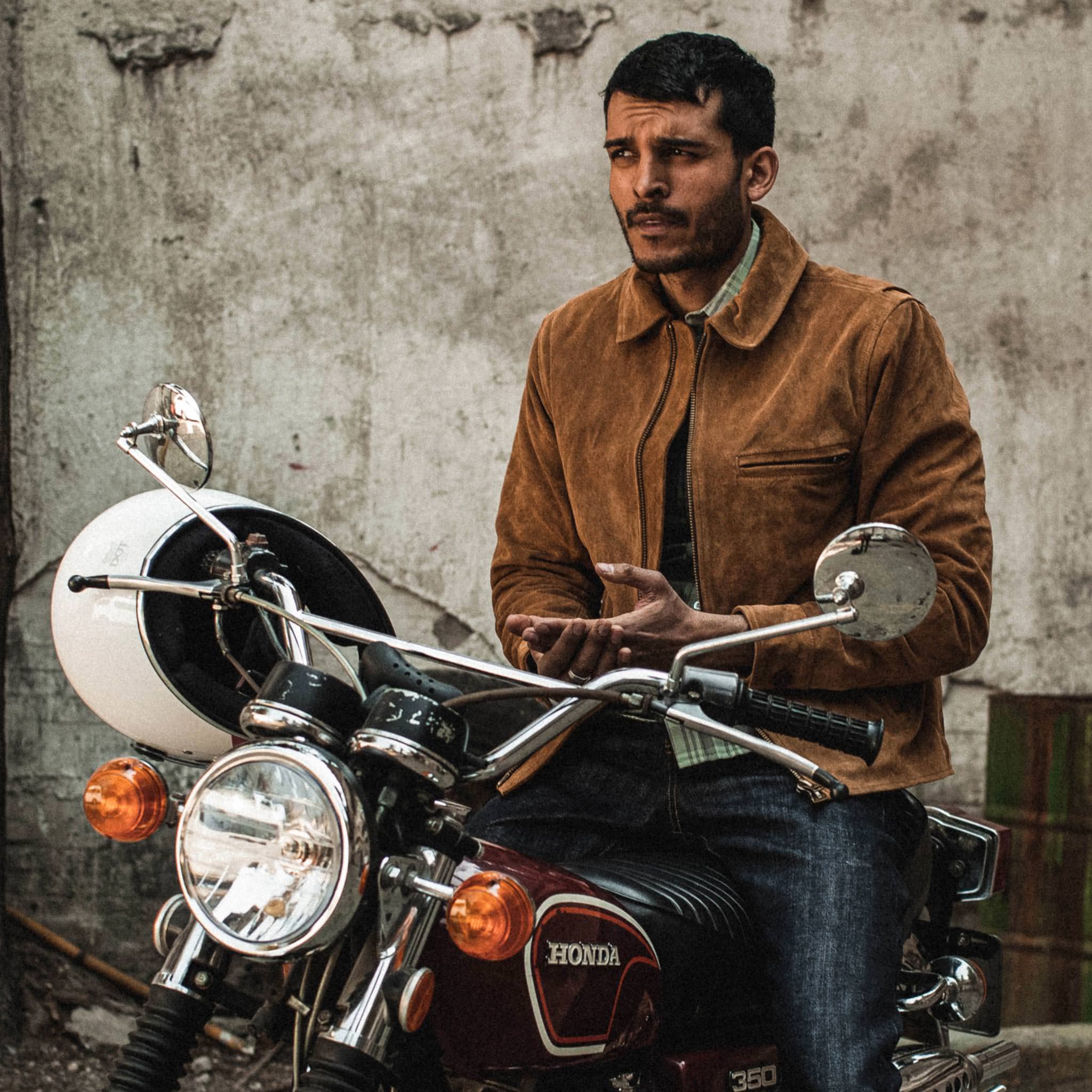 The Wyatt Jacket in Cognac Suede