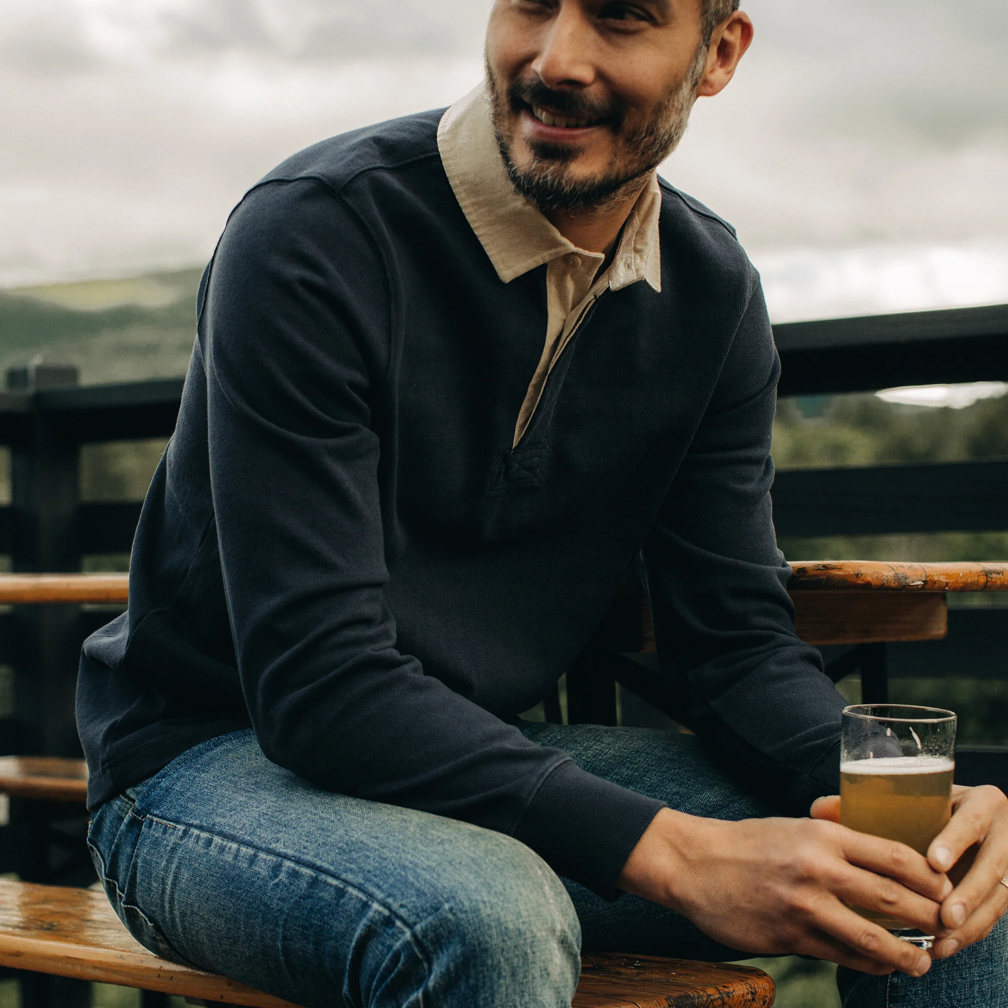 The Rugby Shirt in Dark Navy