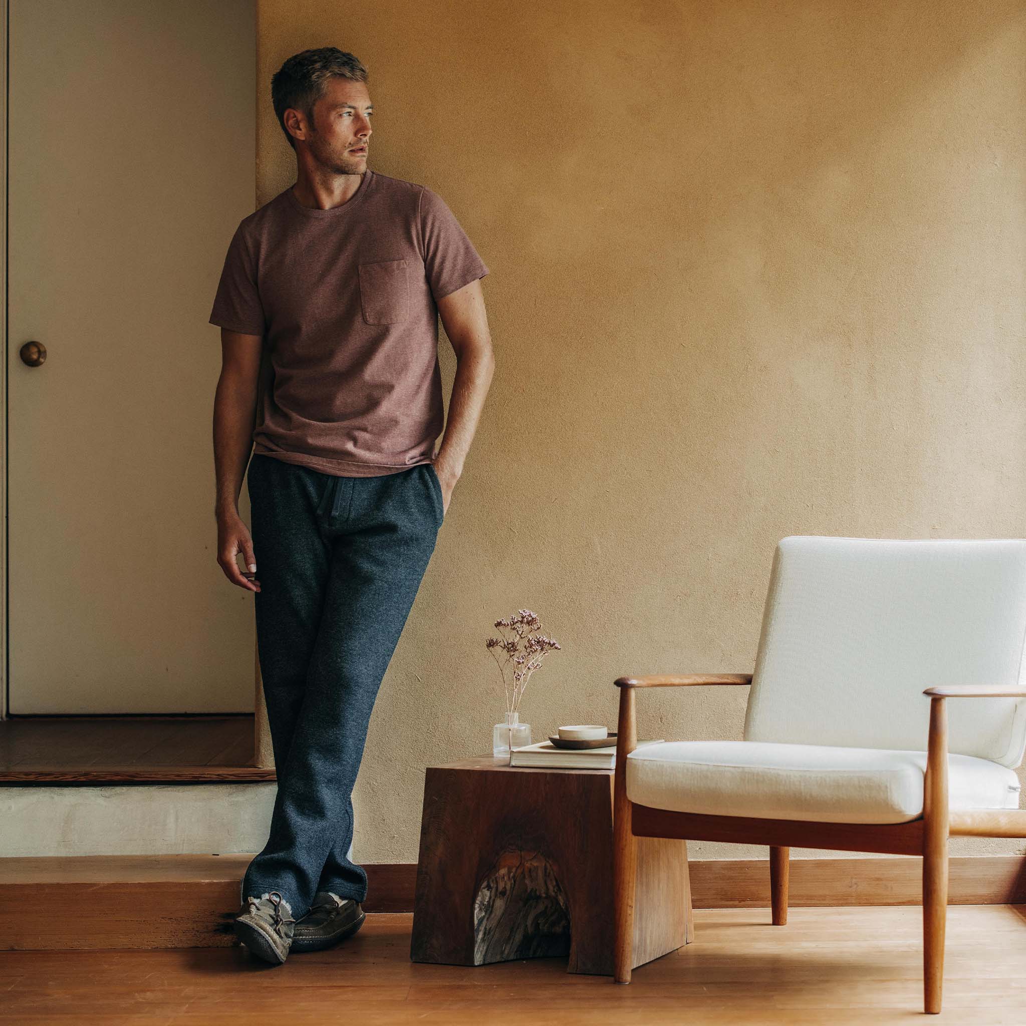 The Heavy Bag Tee in Burgundy