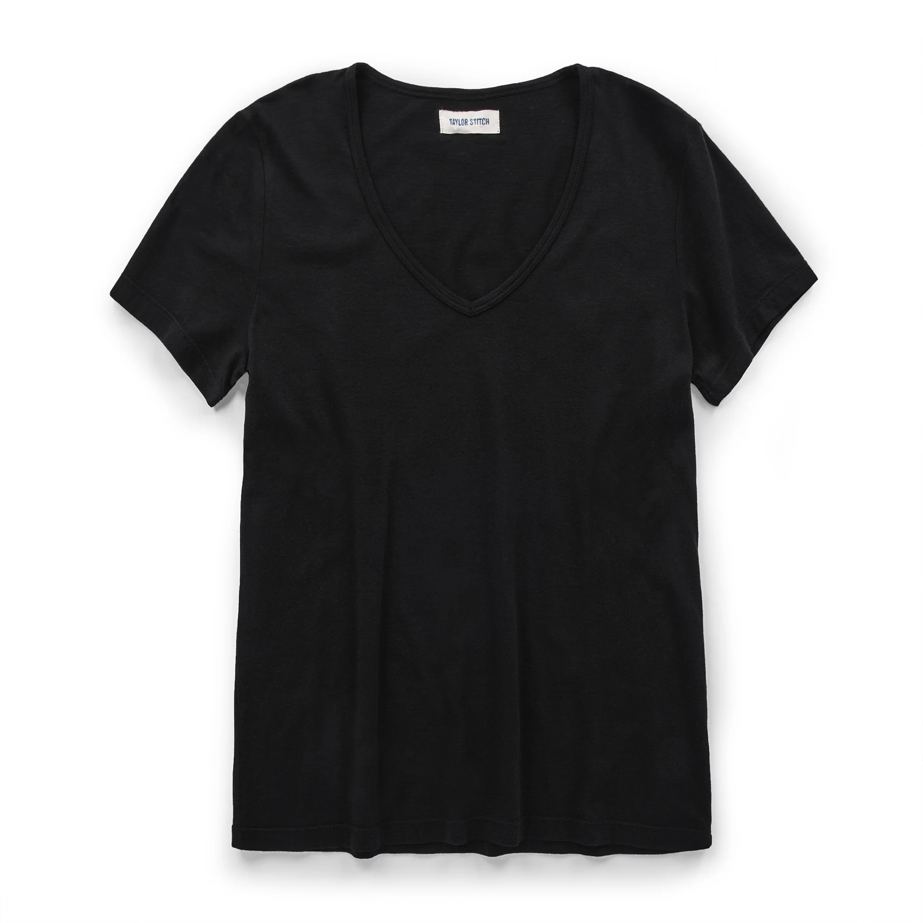 The Elle V-Neck Tee in Noir