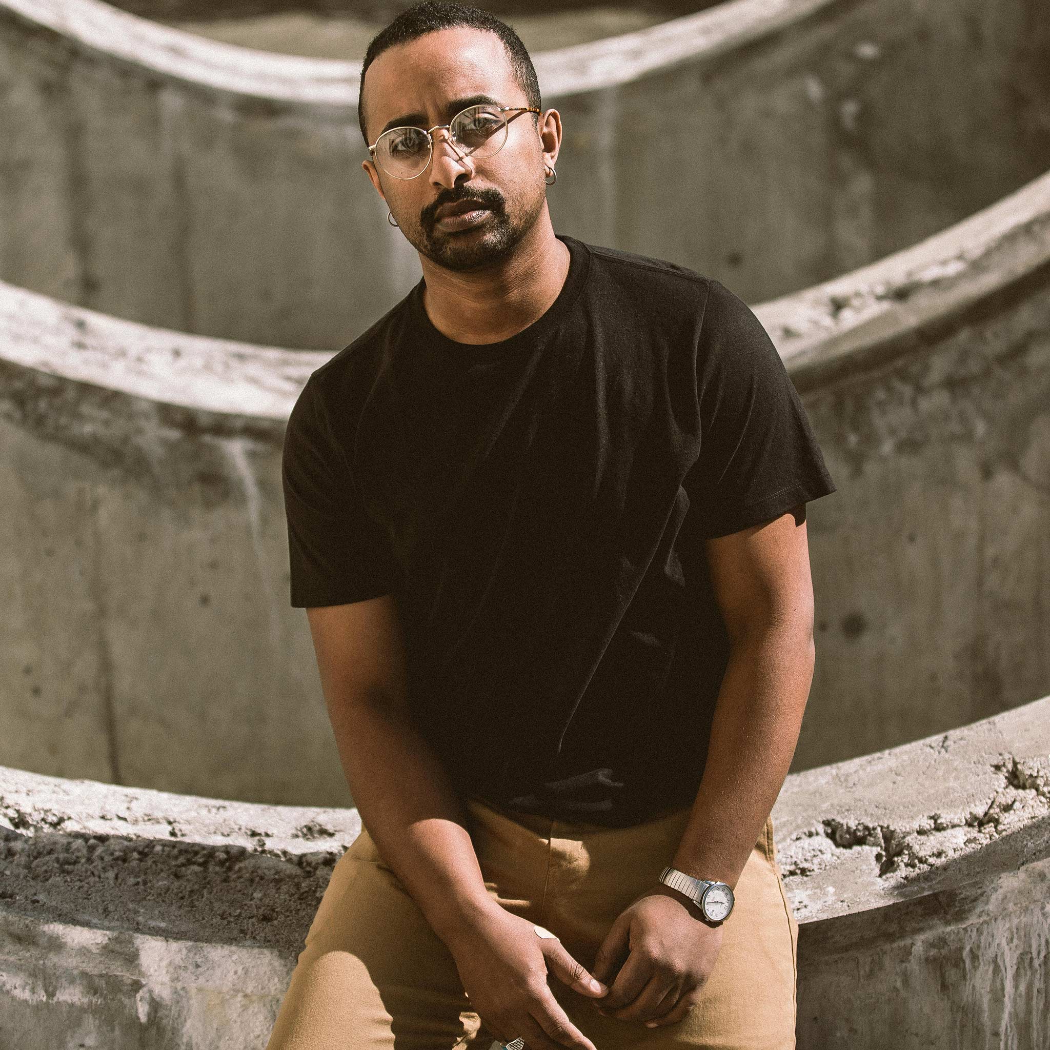 The Triblend Tee in Black