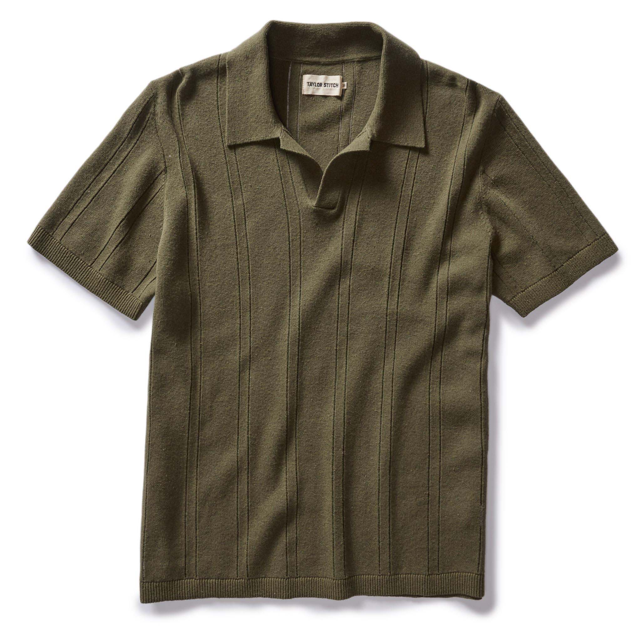 The Valencia Sweater Polo in Cilantro Rib