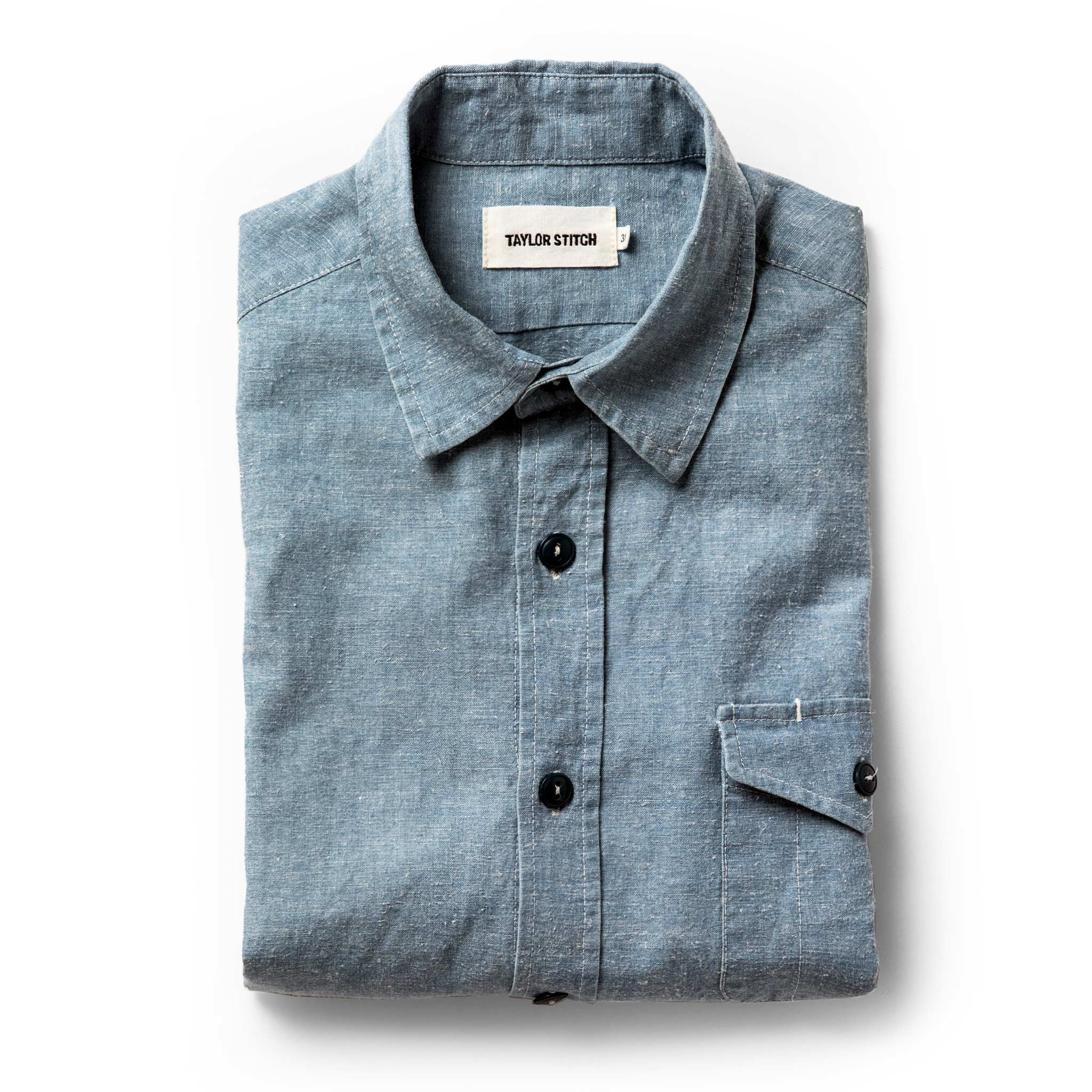 The Cash Shirt in Washed Hemp Chambray