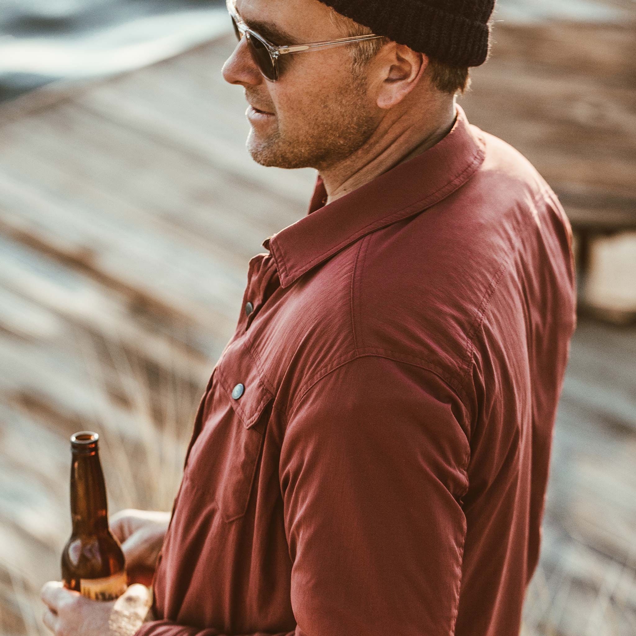 The Albion Jacket in Burgundy