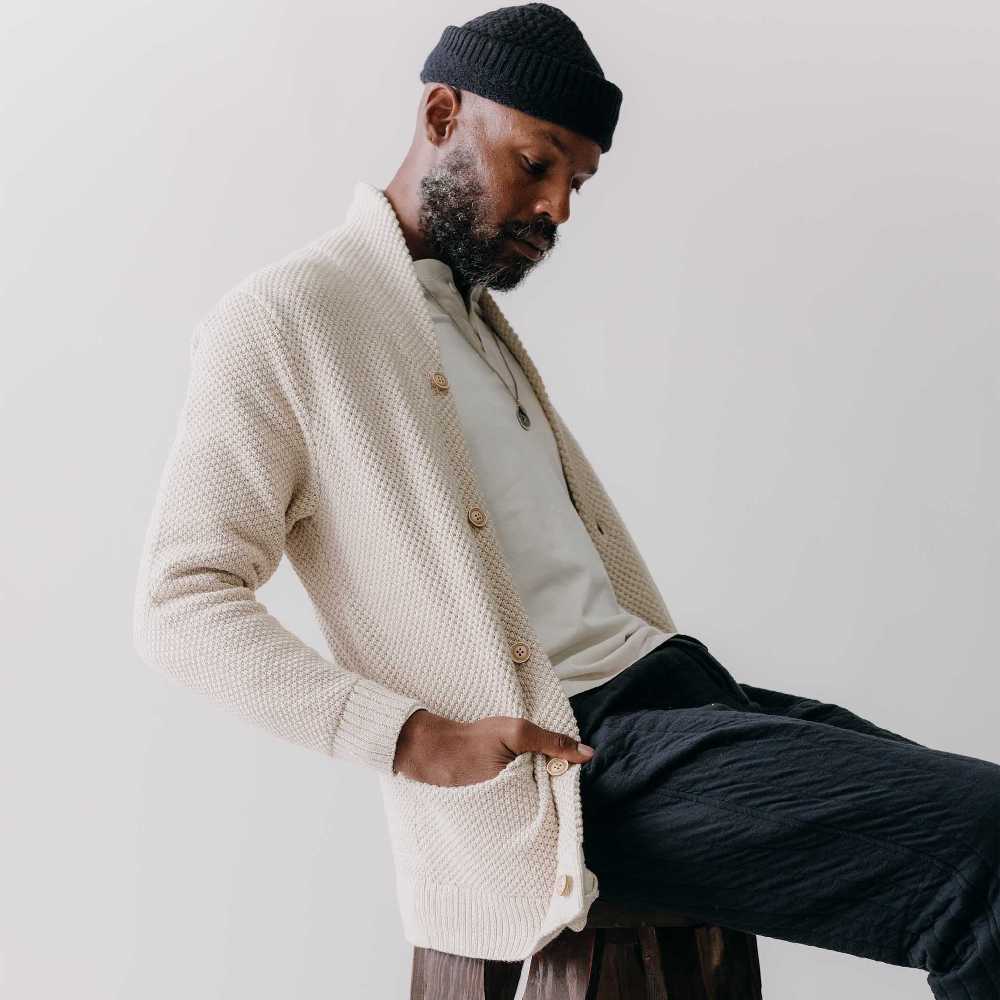 The Crawford Sweater in Marled Natural