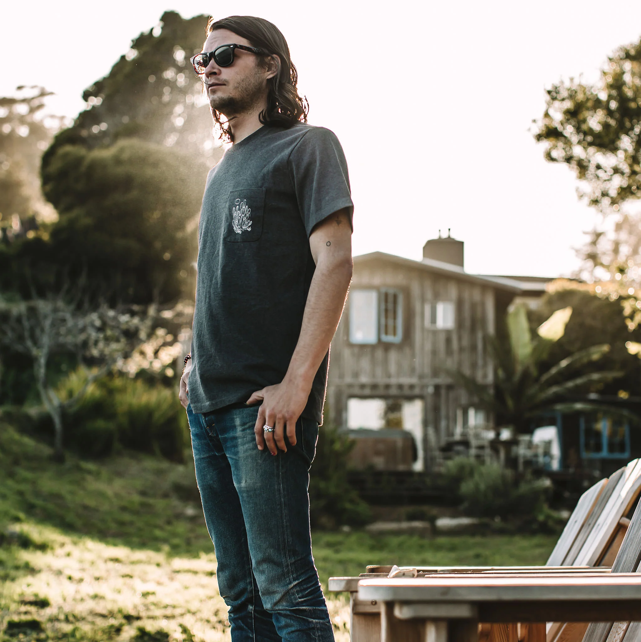 The Heavy Bag Tee in Desert Night