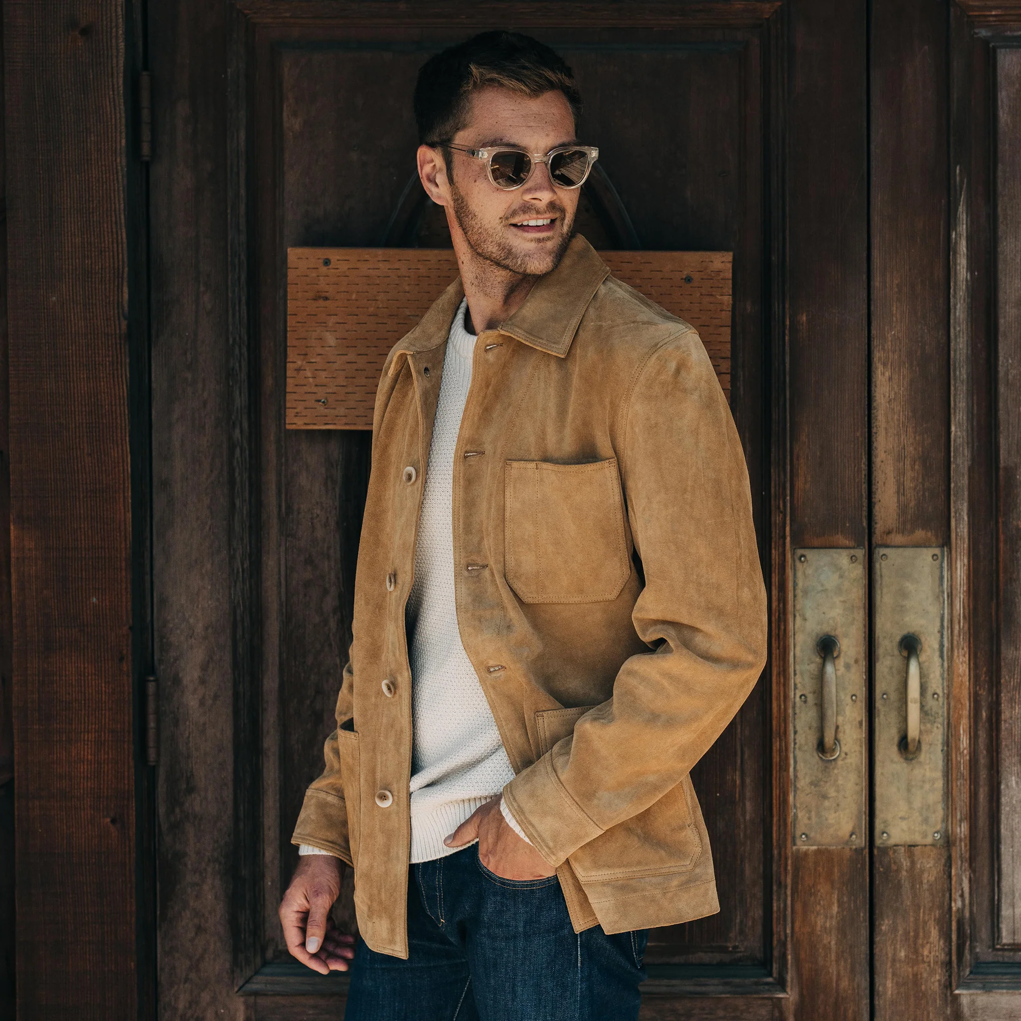 The Ojai Jacket in Cognac Suede