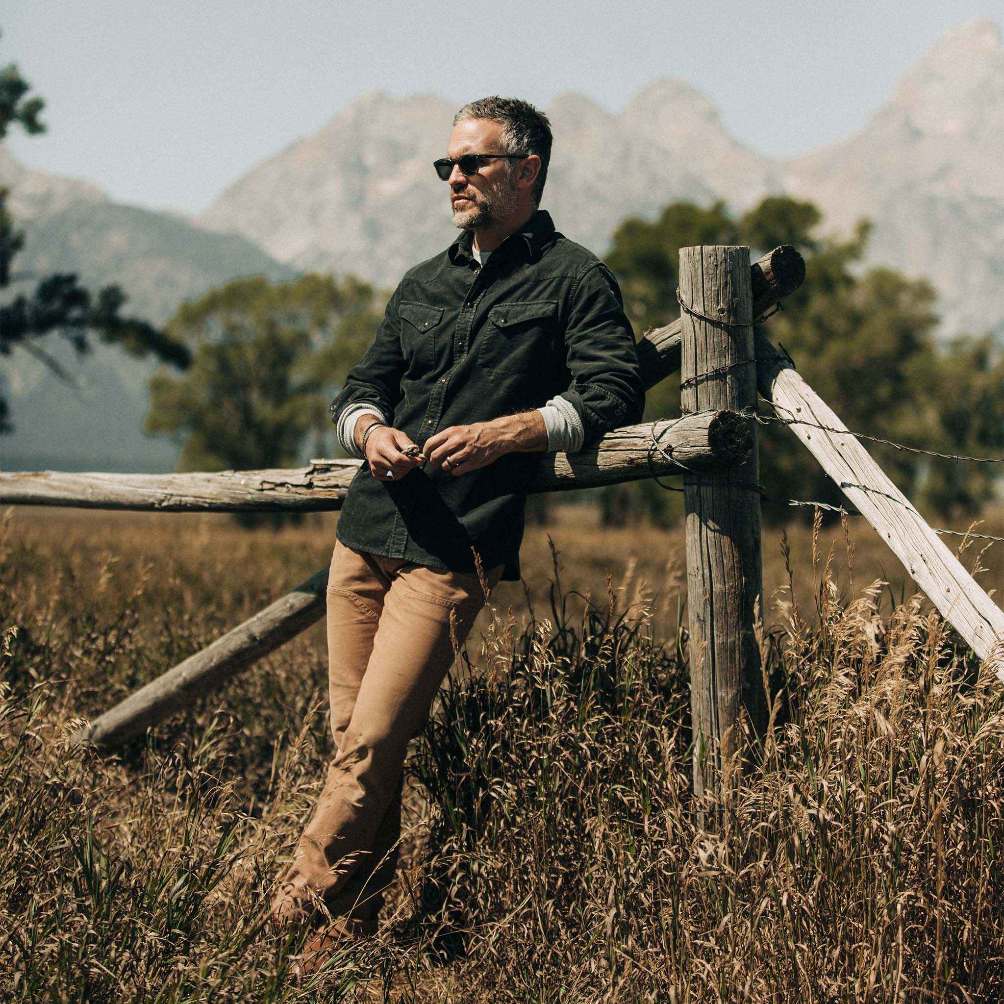 The Western Shirt in Coal Pincord