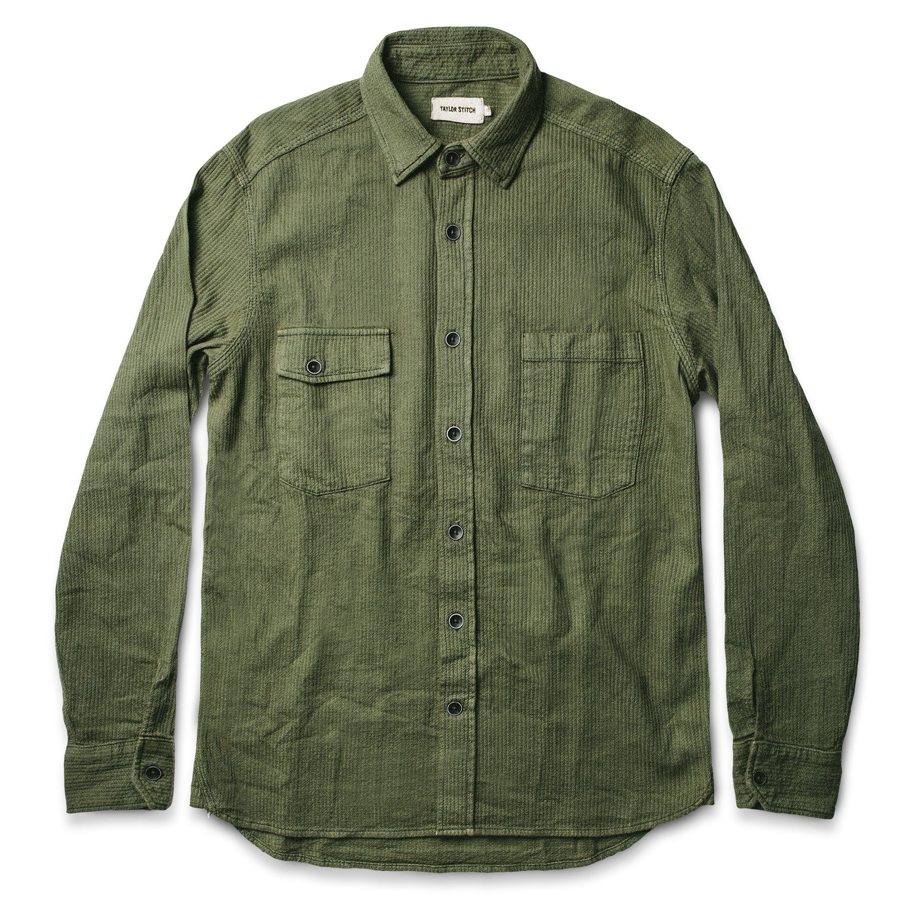 The Utility Shirt in Cone Mills Corded Army