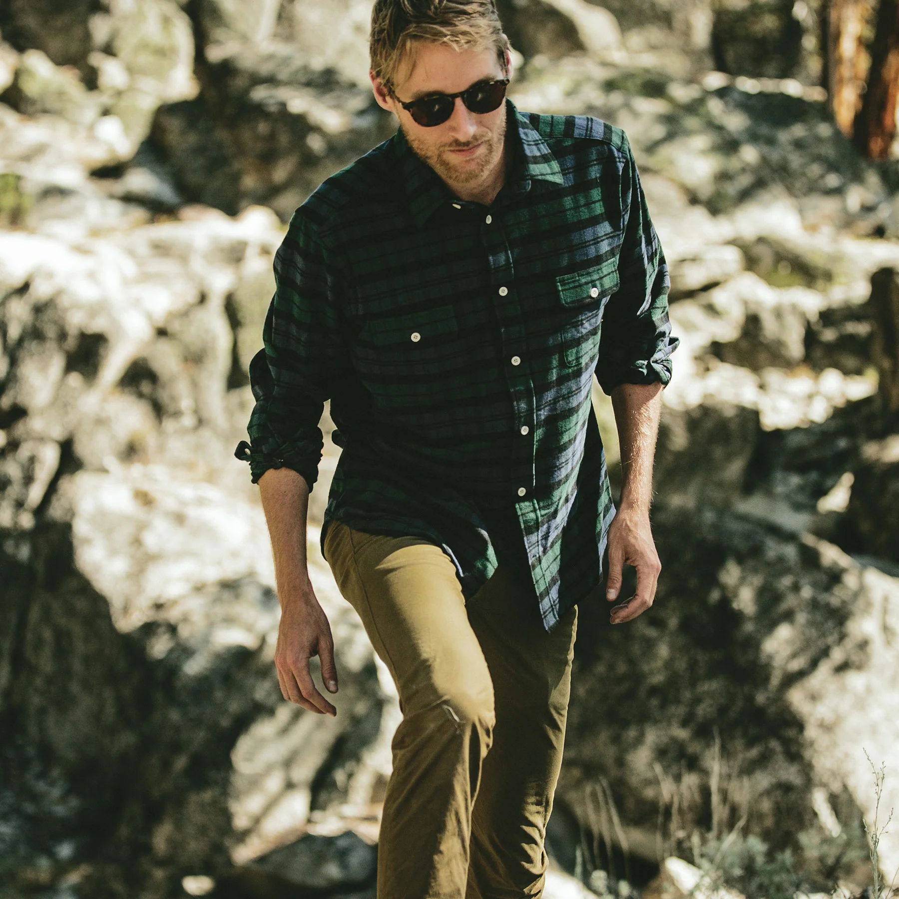 The Yosemite Shirt in Blackwatch Plaid