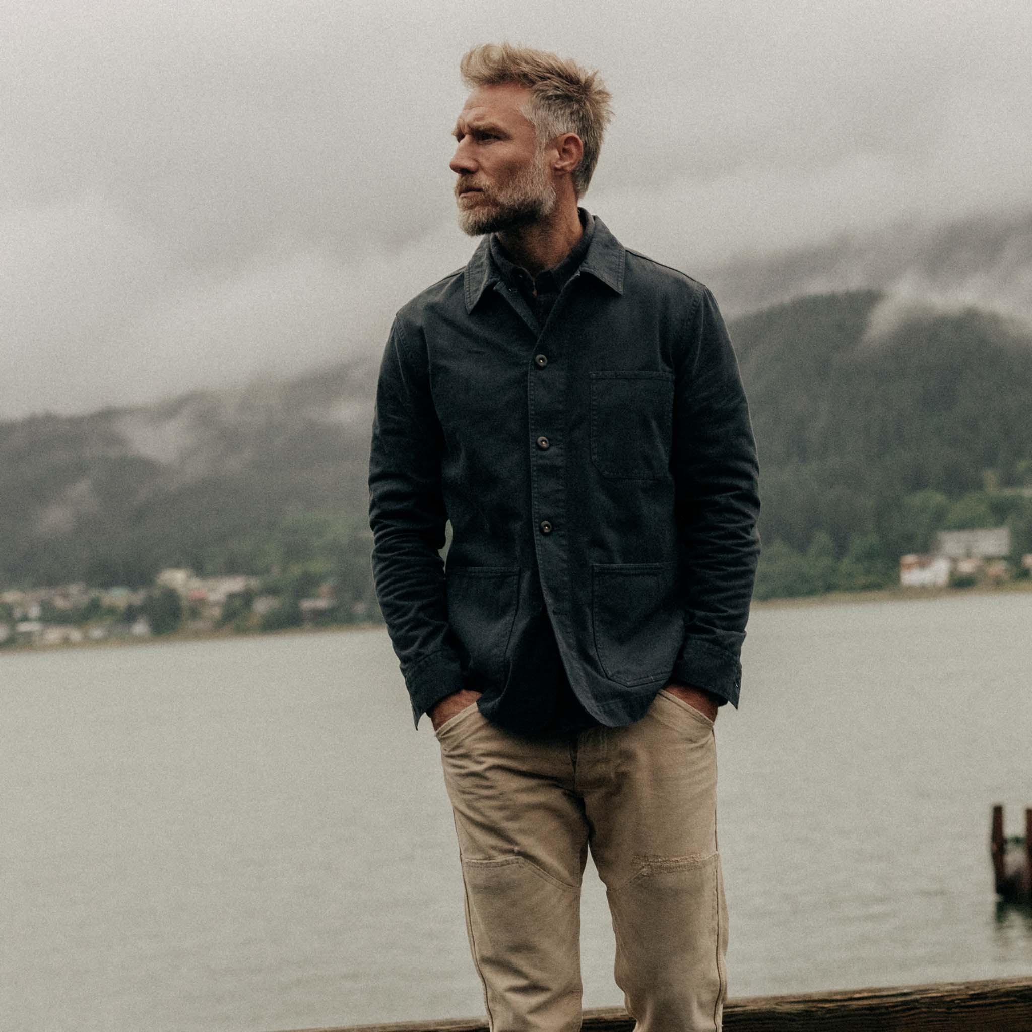 The Ojai Jacket in Organic Navy Foundation Twill