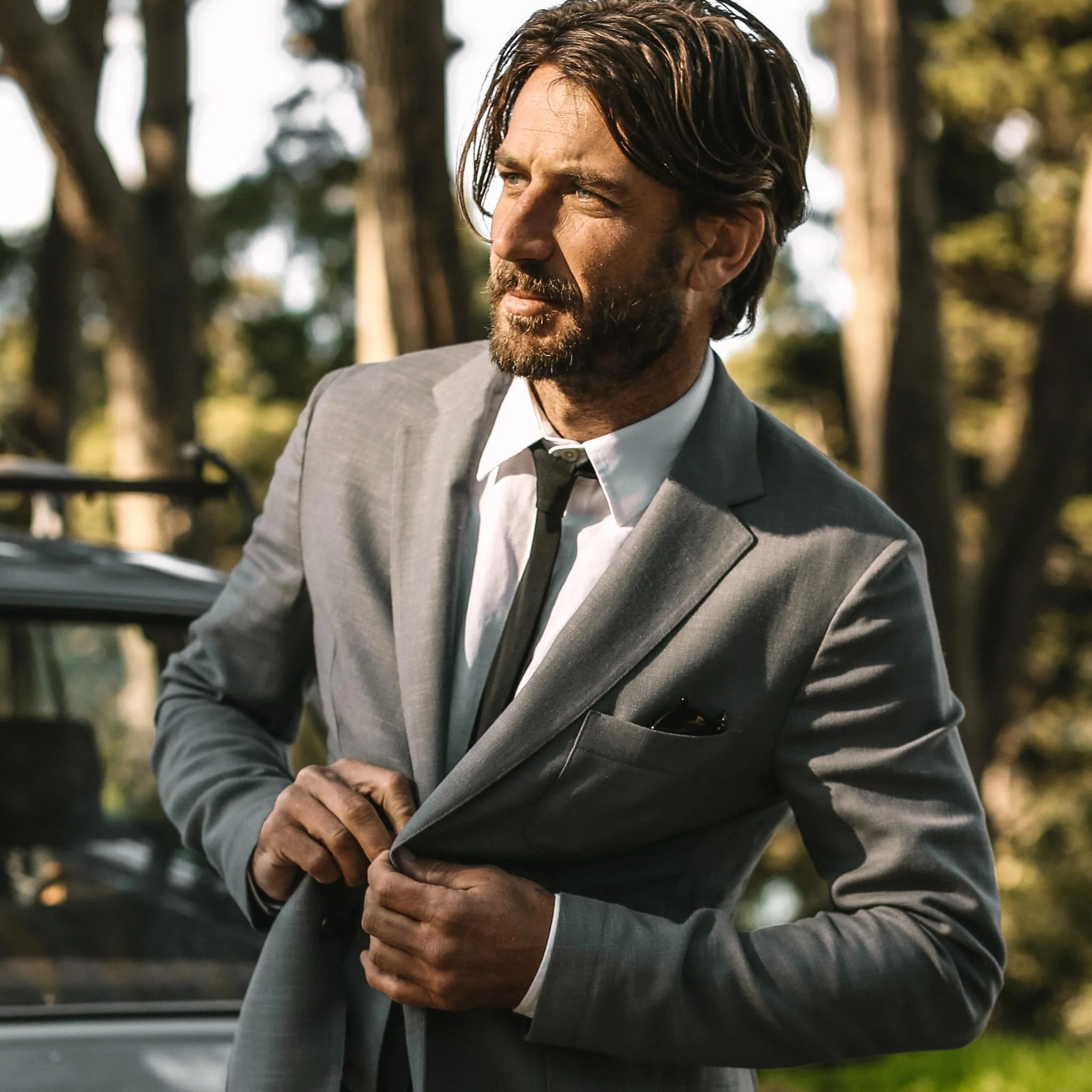 The Telegraph Jacket in Charcoal Slub