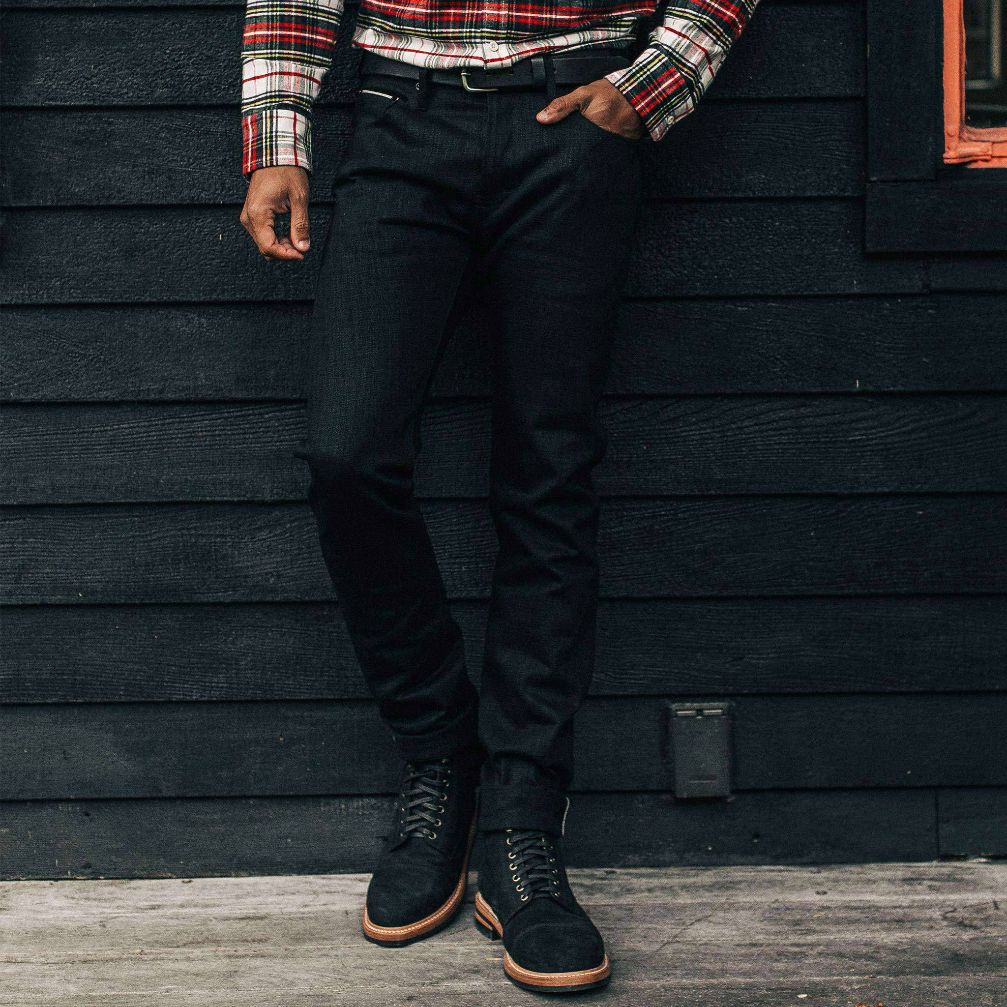 The Slim Jean in Black Selvage