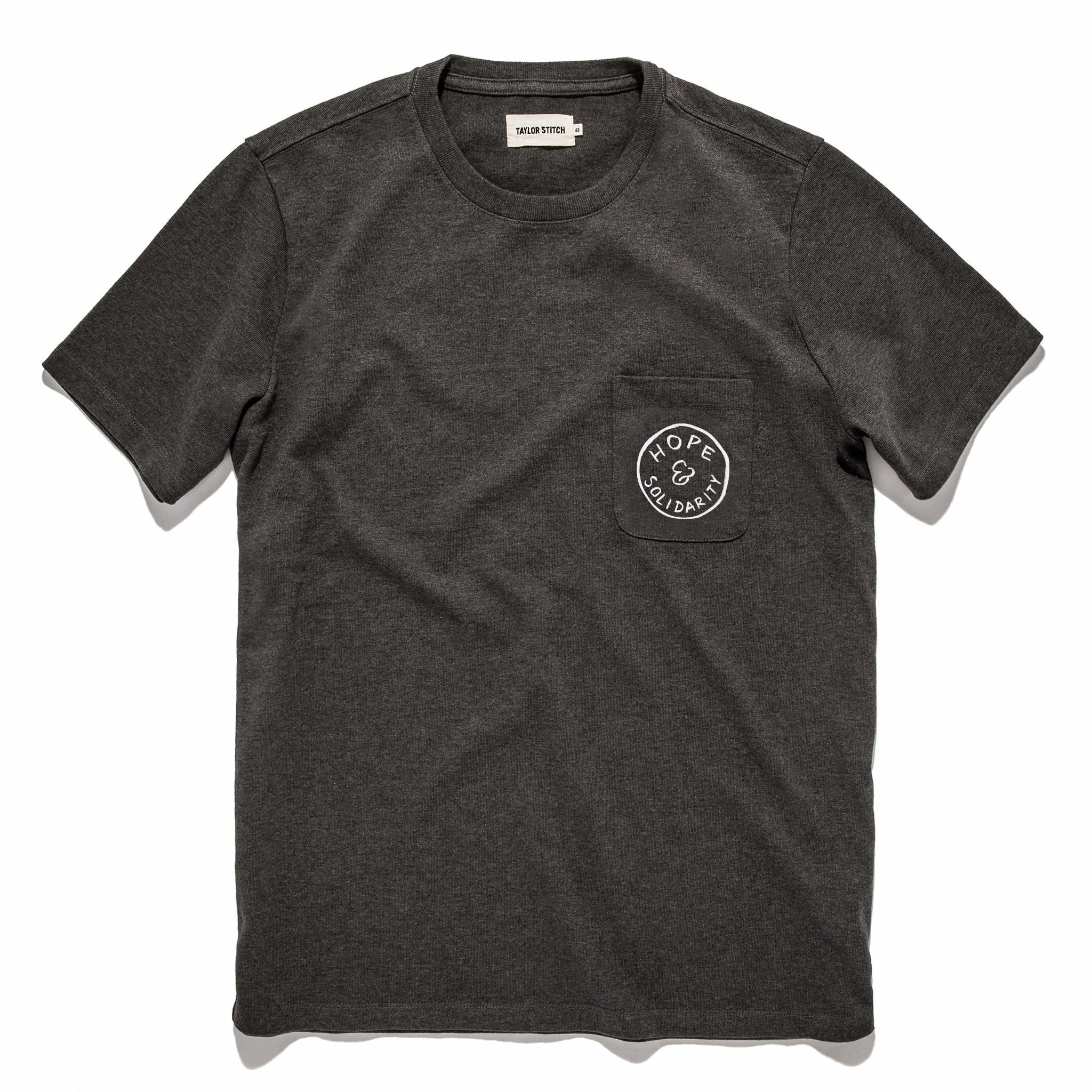 The Hope & Solidarity <br> Heavy Bag Tee in Heather Grey