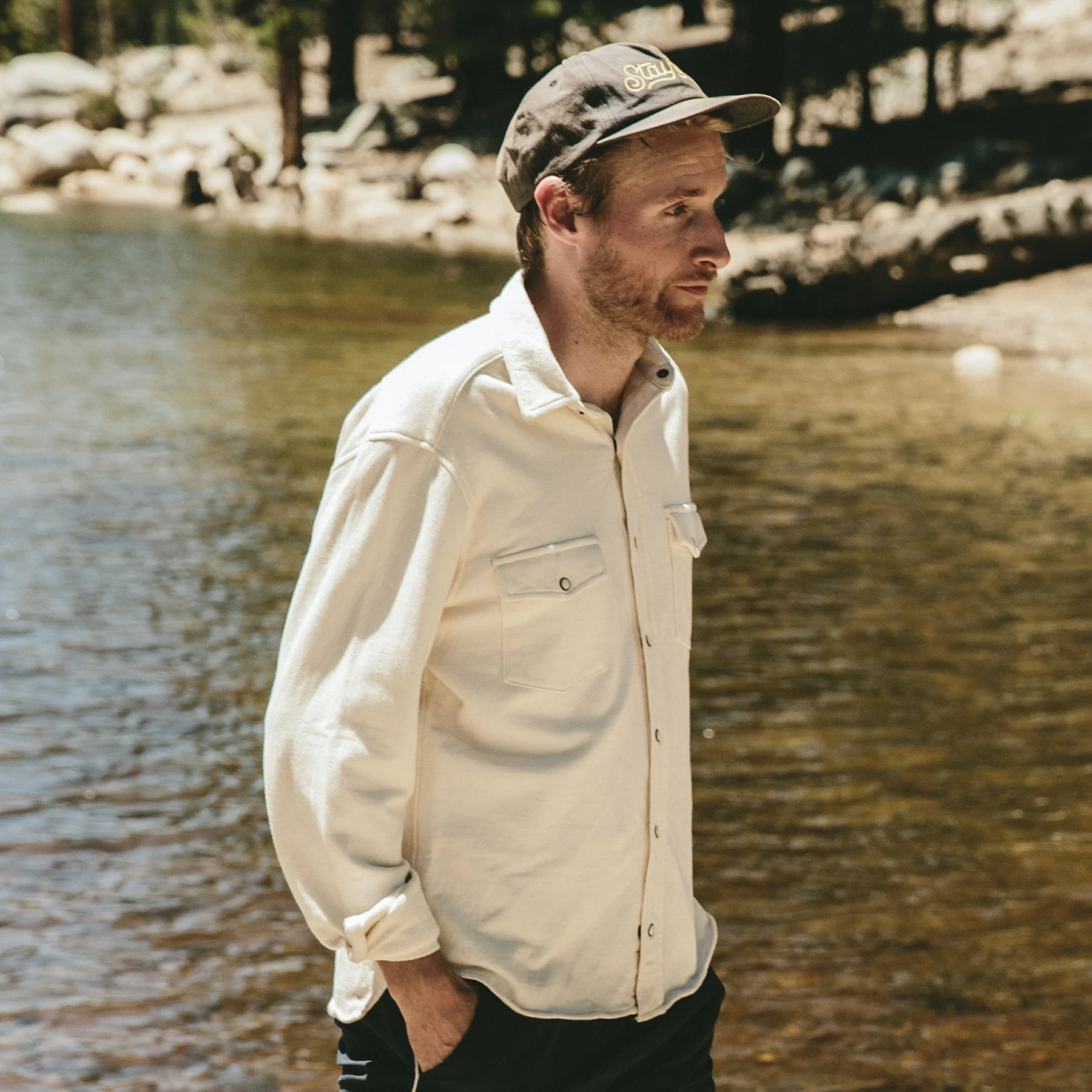 The Glacier Shirt in Natural French Terry