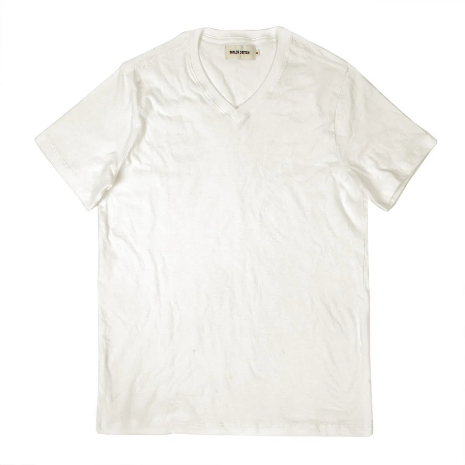 The V-Neck Tee in Natural
