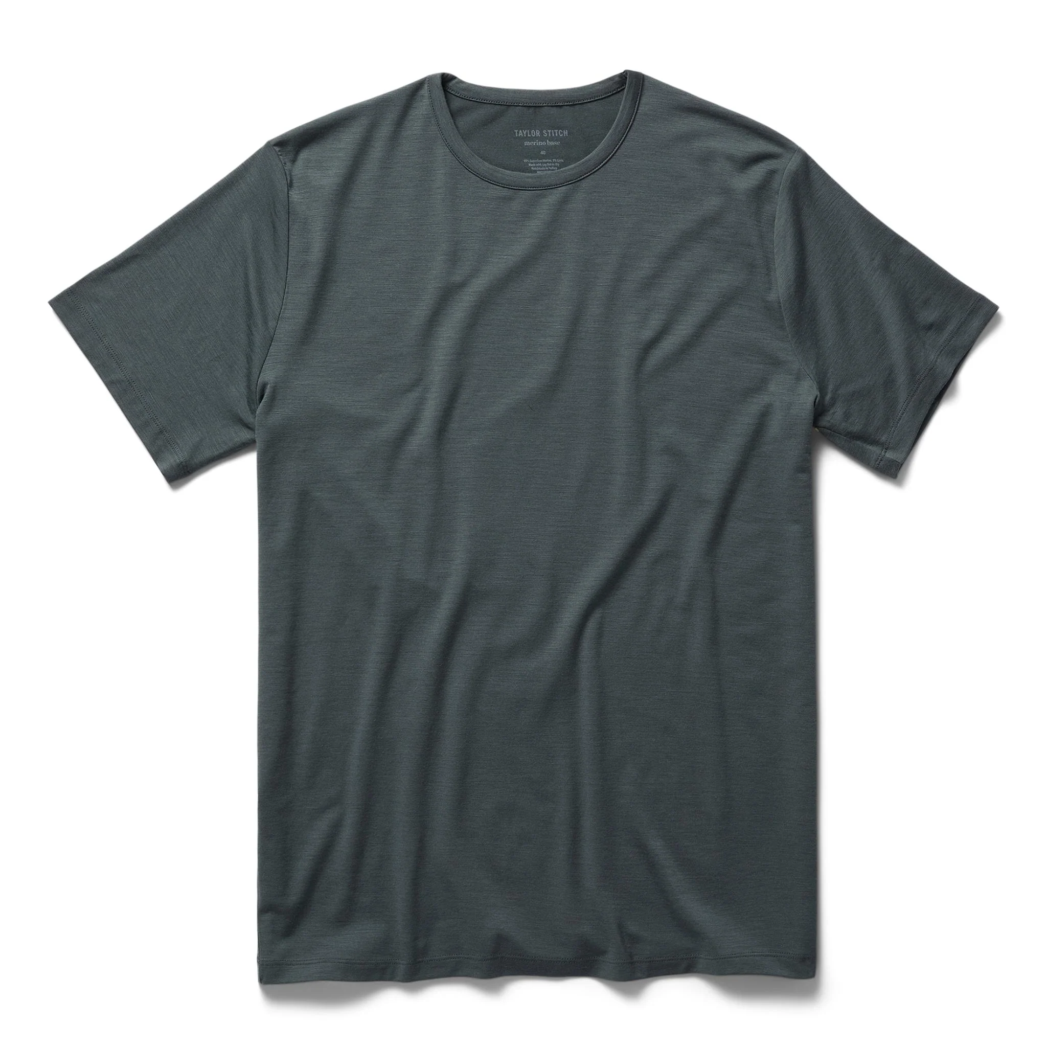 The Merino Tee in Dark Slate