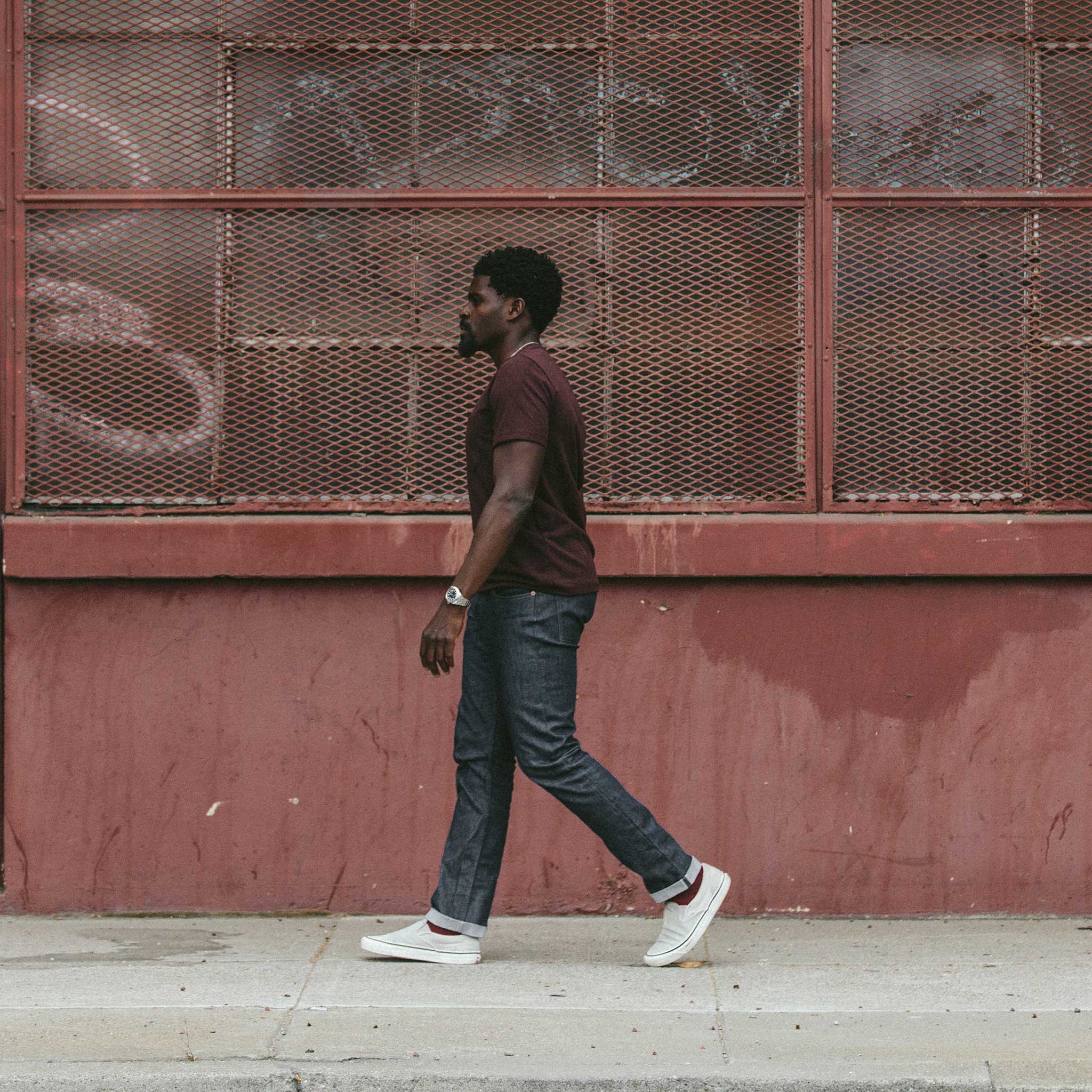 The Heavy Bag Tee in Burgundy