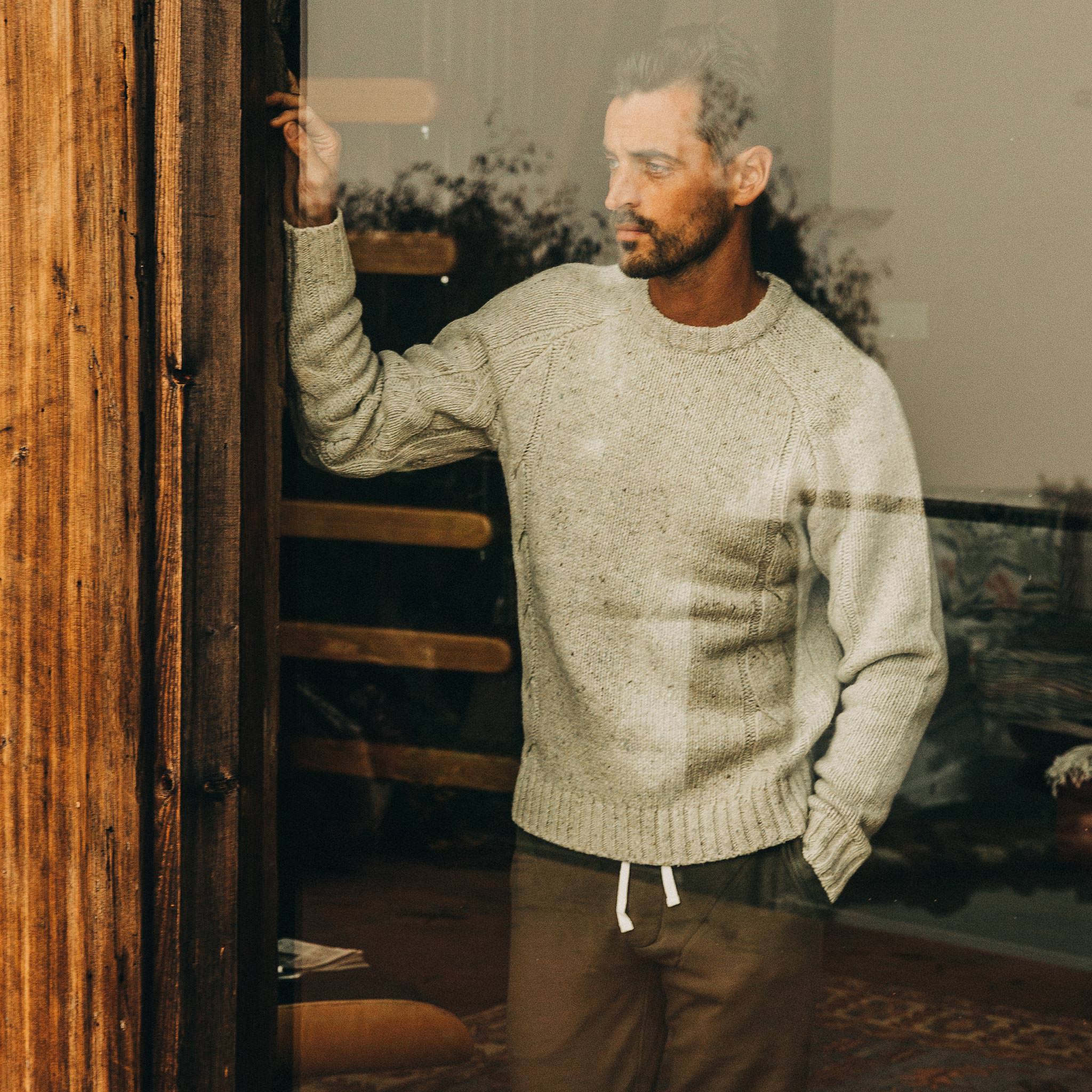 The Topside Sweater in Natural Cable Knit