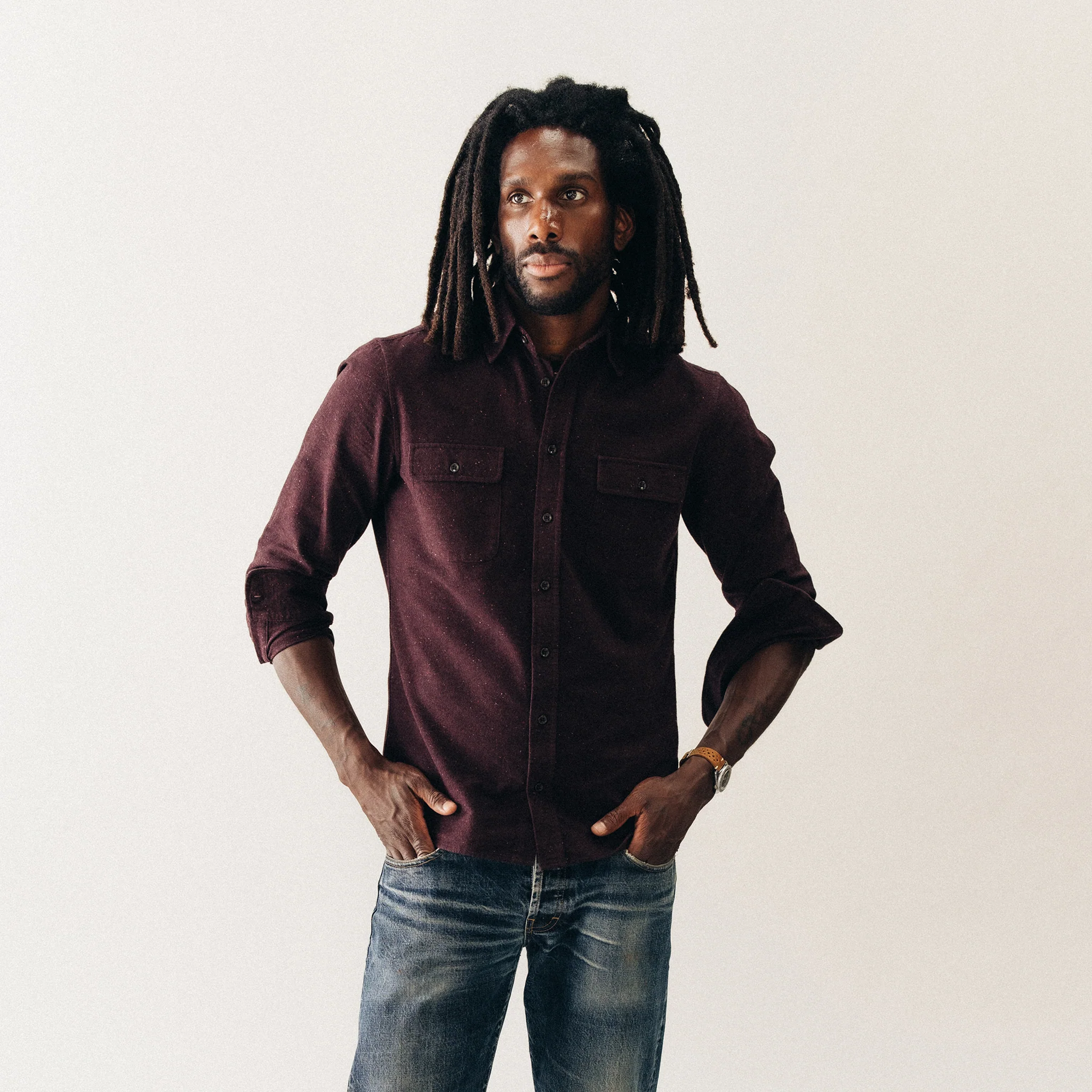 The Yosemite Shirt in Nutmeg Donegal