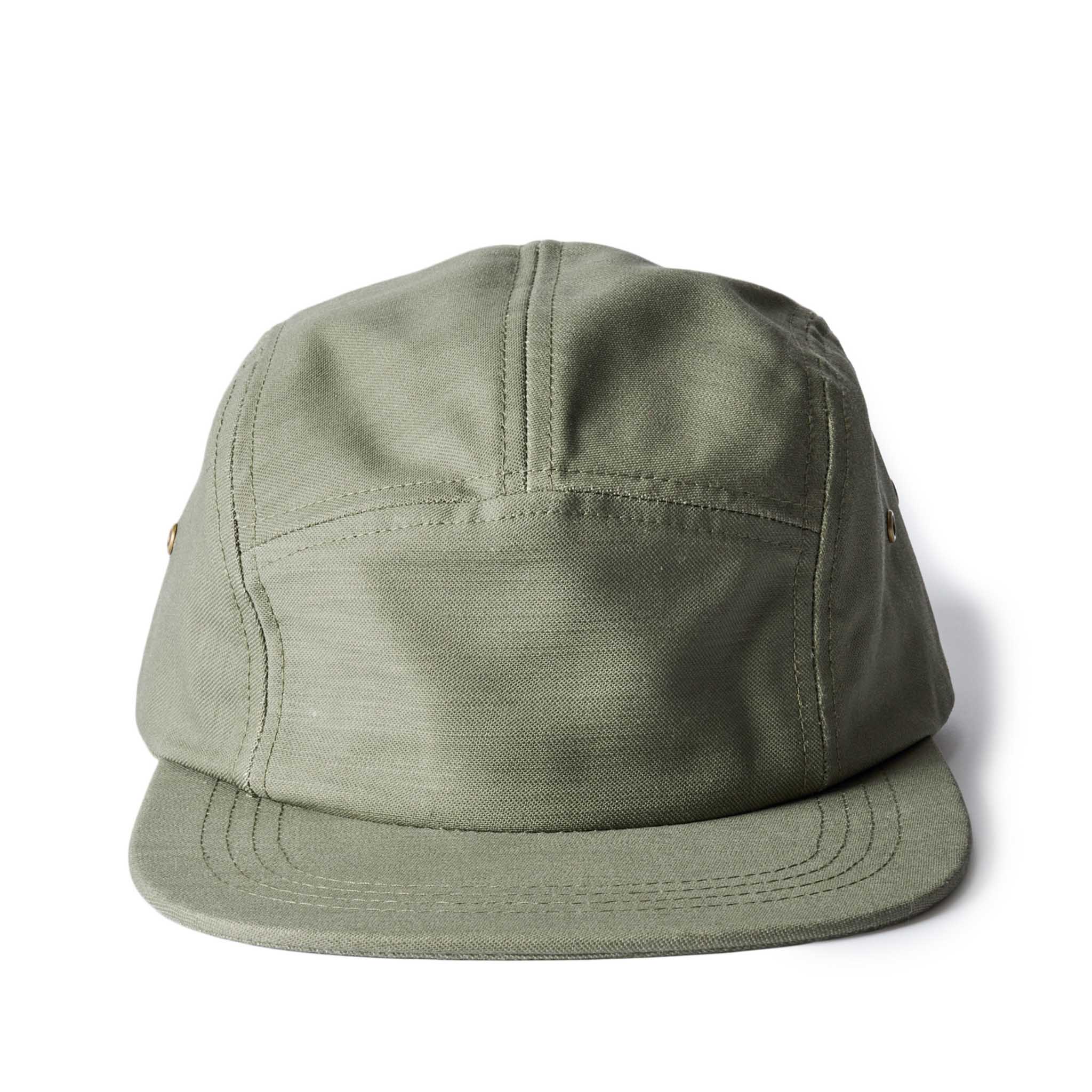 The 5-Panel Cap in Field Olive Reverse Sateen