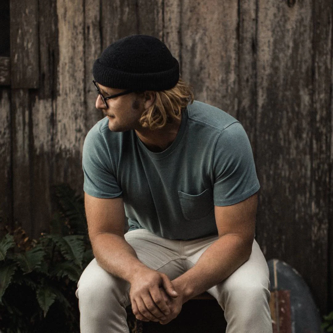 The Heavy Bag Tee in Seafoam