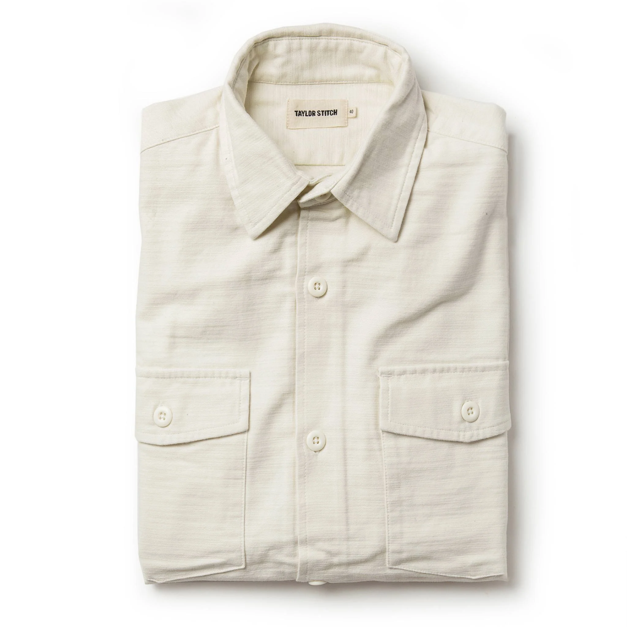 The Point Shirt in Natural Reverse Sateen