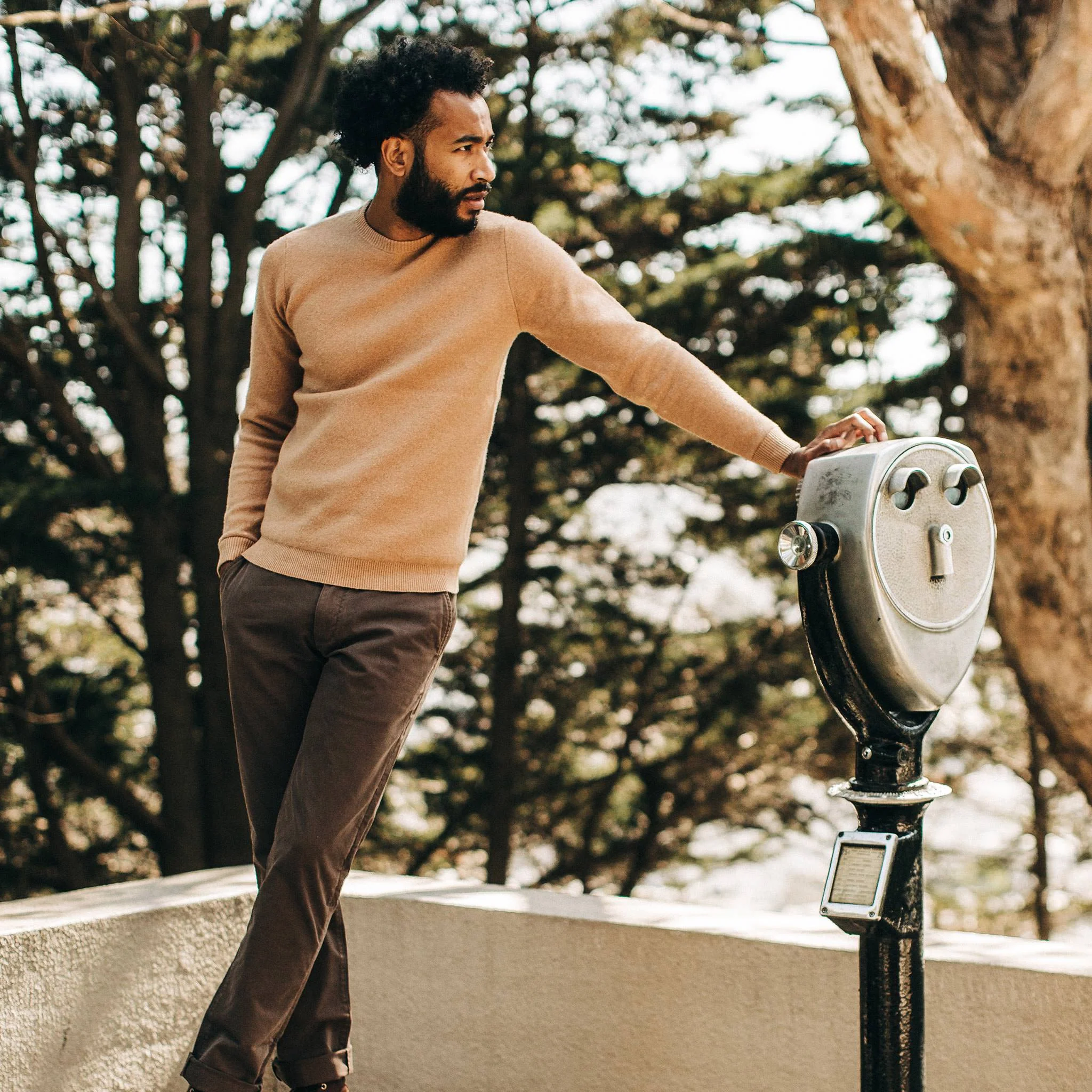 The Double Knit Sweater in British Khaki