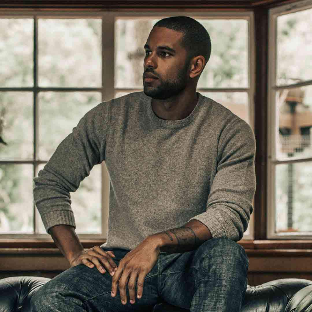 The Lodge Sweater in Light Grey