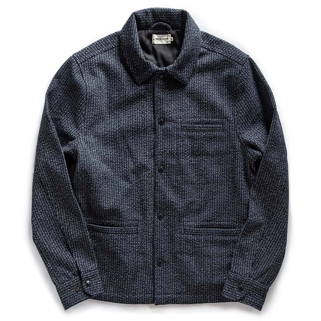 The Decker Jacket in Navy Wool Beach Cloth