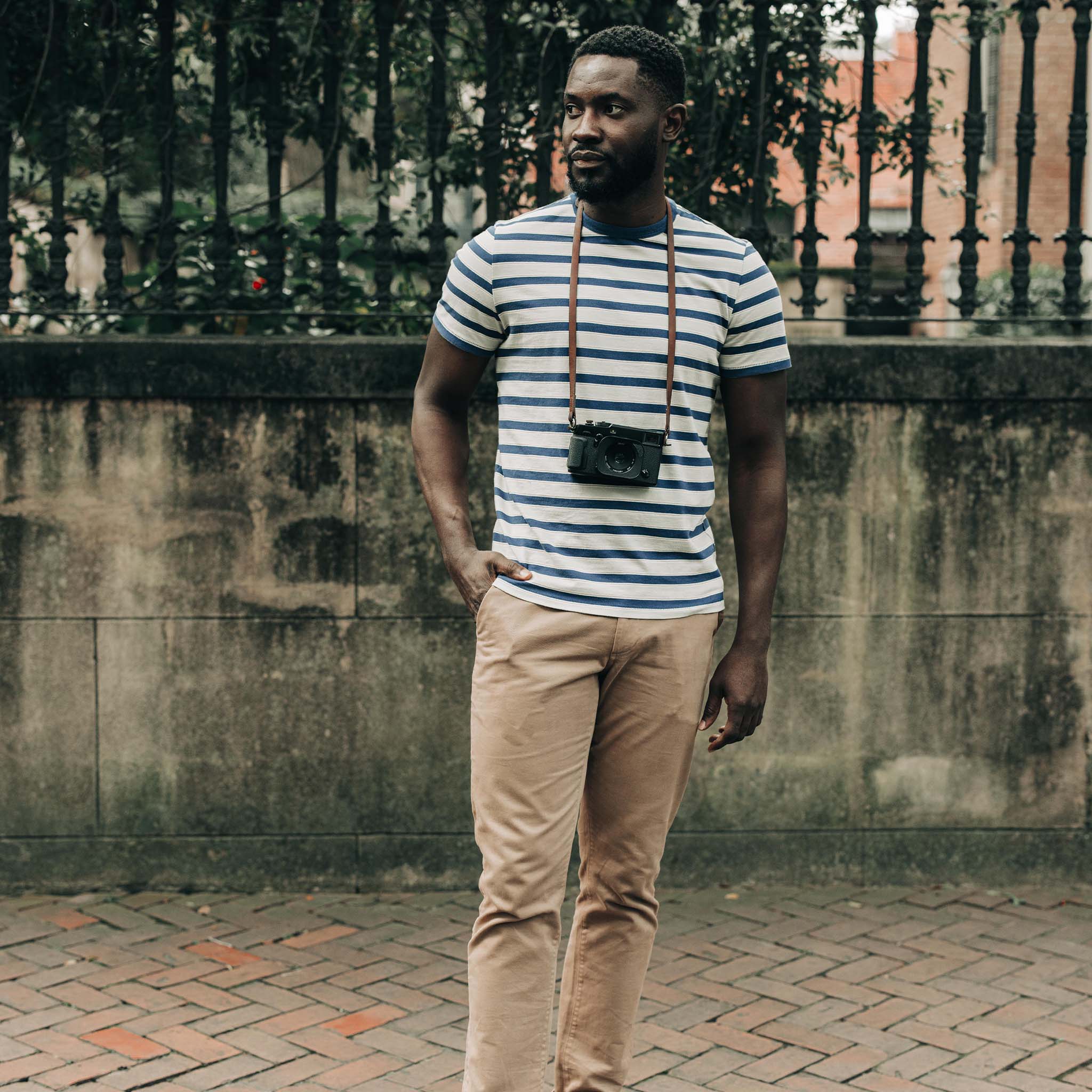 The Organic Cotton Tee in Daybreak Stripe