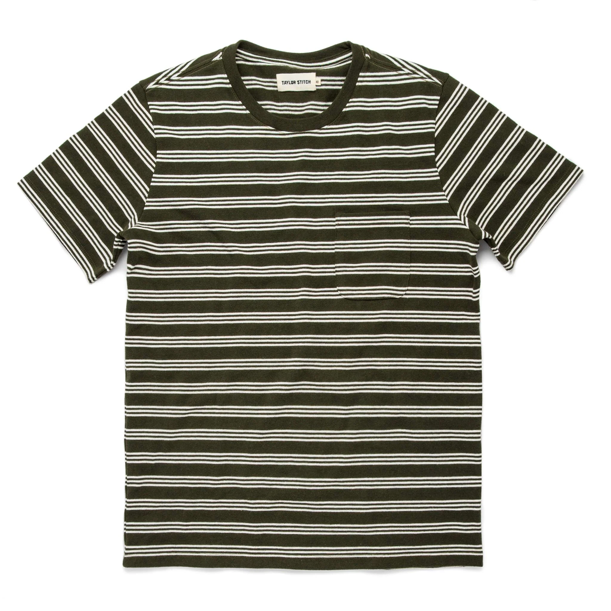 The Heavy Bag Tee in Cypress Stripe