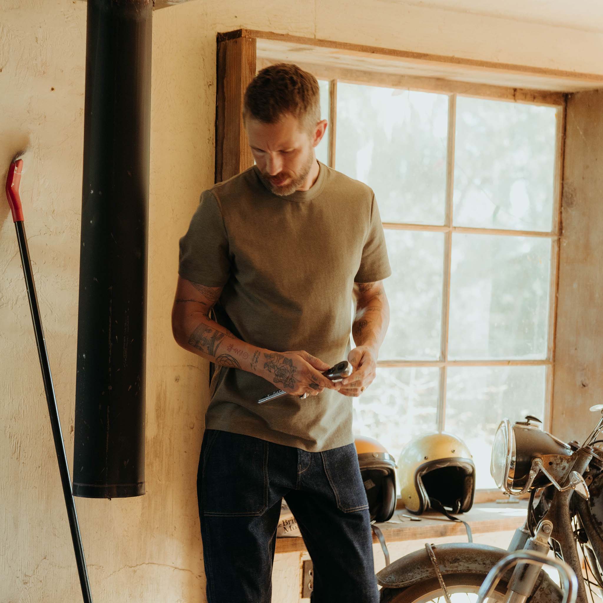 The Organic Cotton Shop Tee in Army Twist