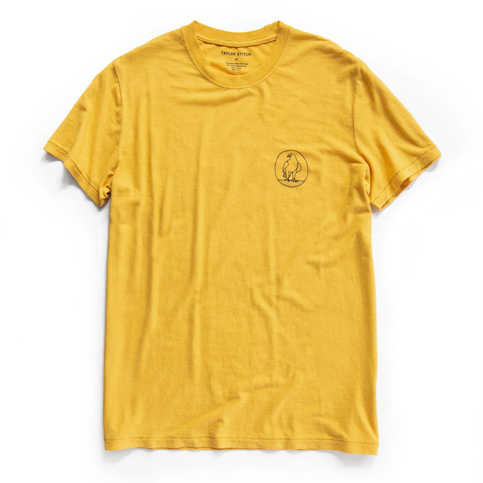 The Cotton Hemp Tee in Canary Eagle