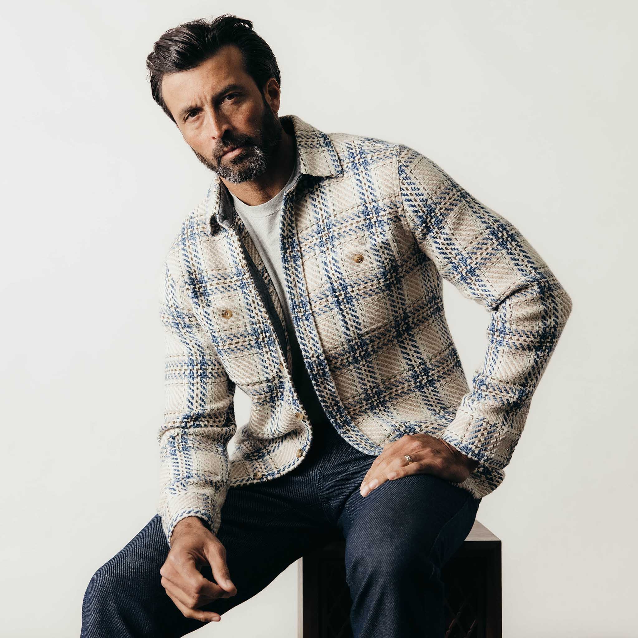 The Cutter Overshirt in Sandbar Plaid
