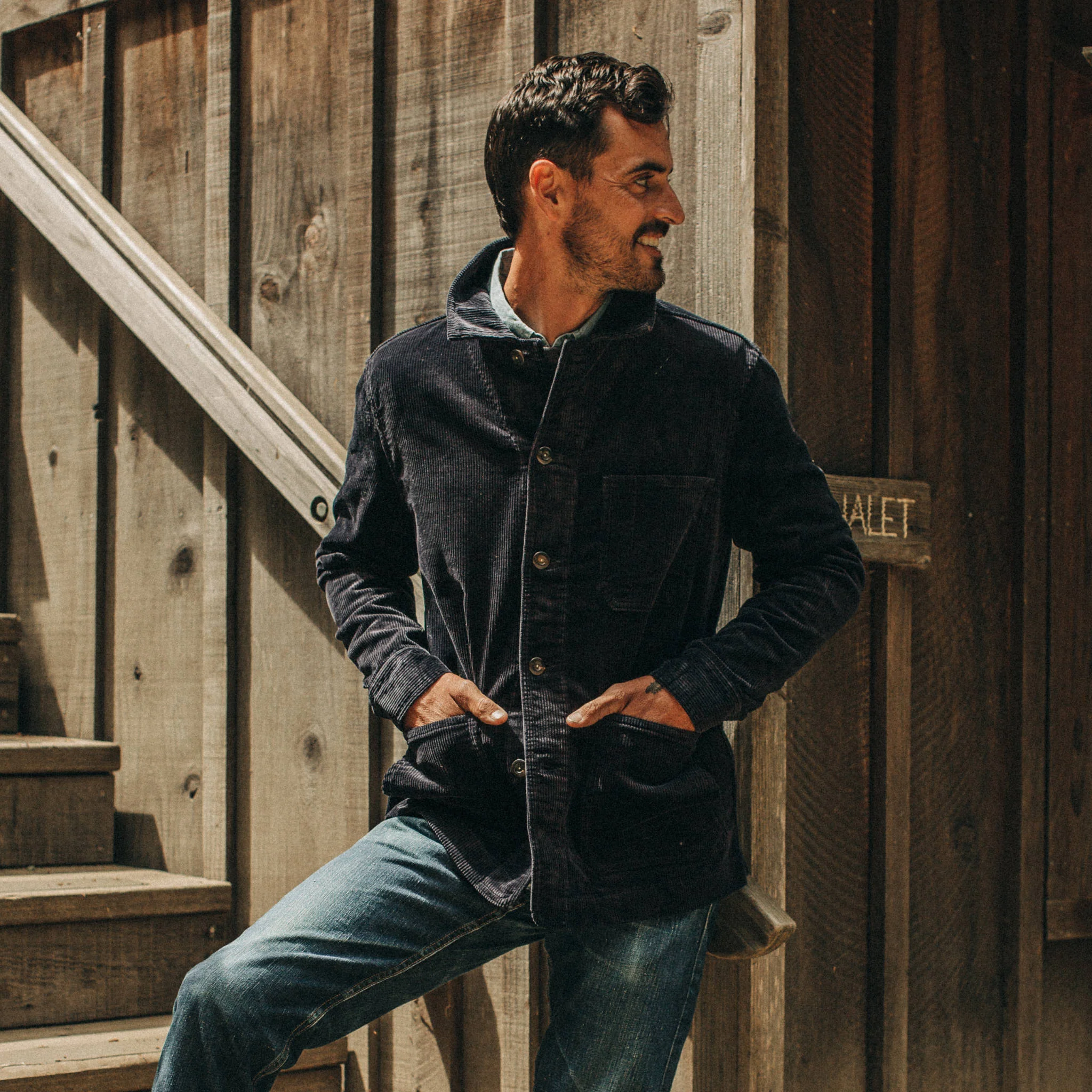 The Ojai Jacket in Midnight Cord