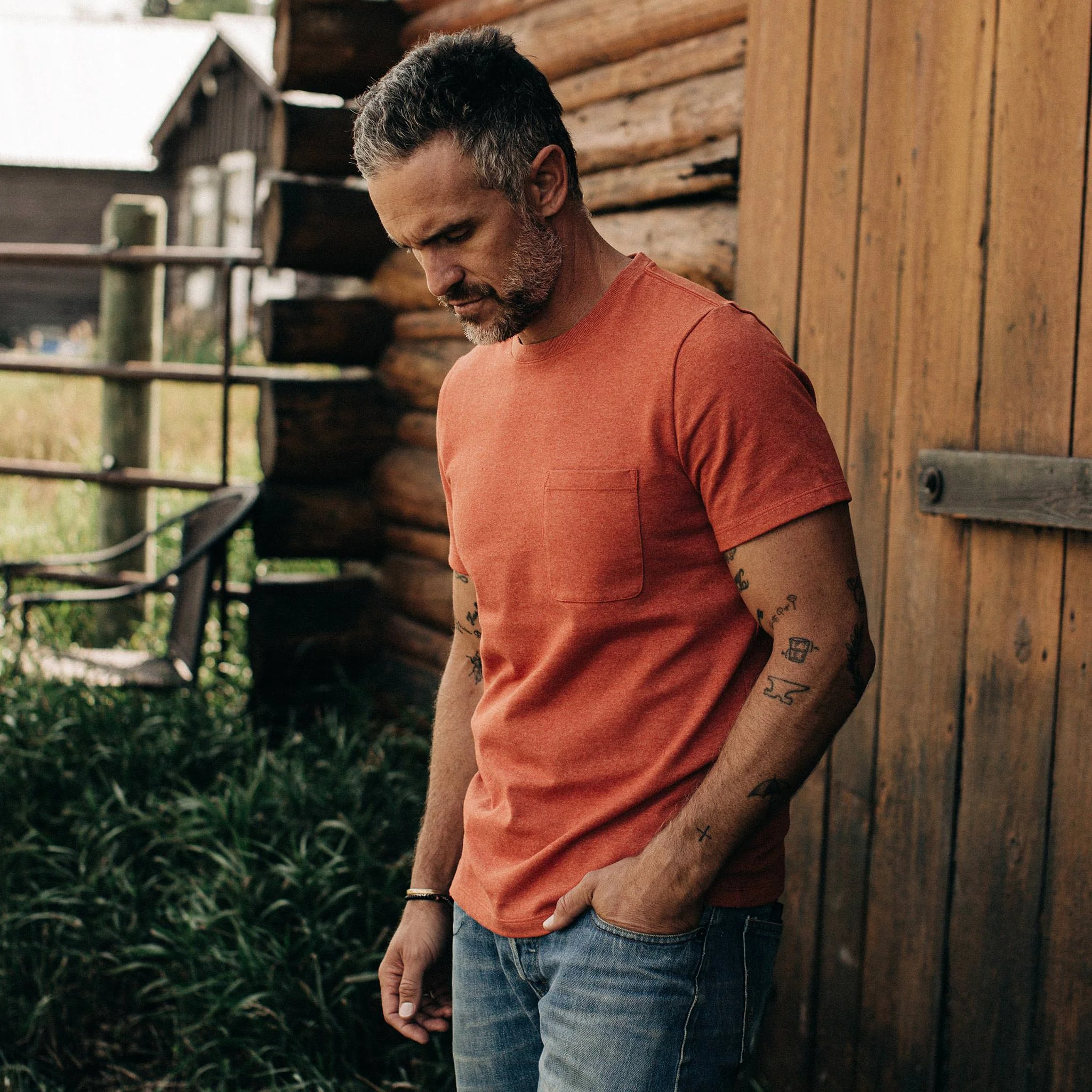 The Heavy Bag Tee in Rust