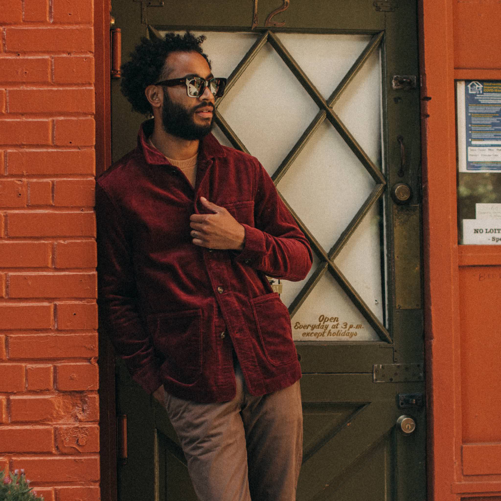 The Ojai Jacket in Burgundy Cord