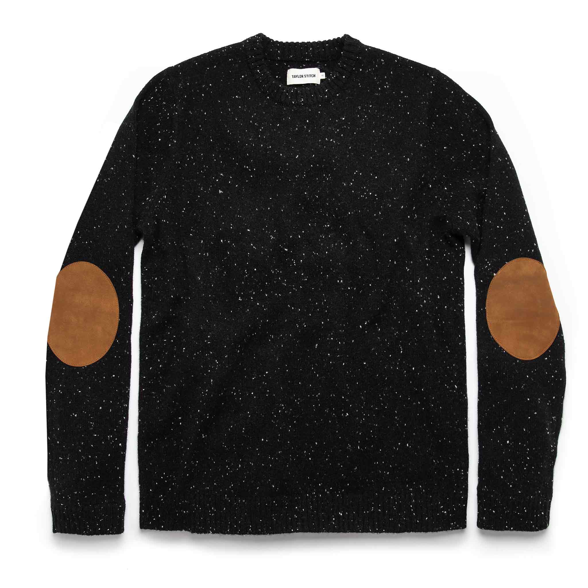 The Hardtack Sweater in Black Yak Donegal